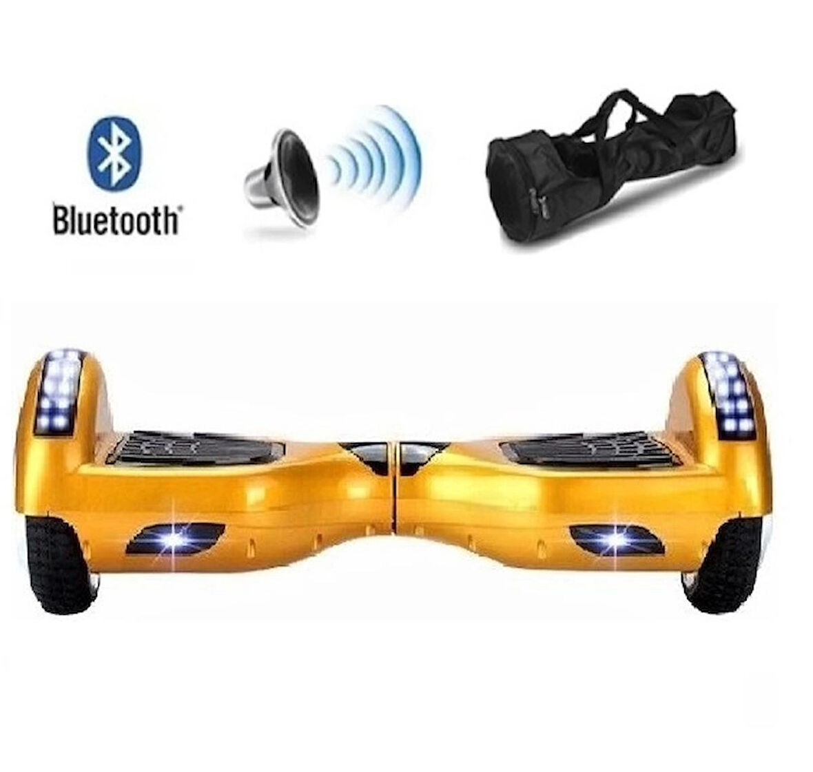 Hoverboard Smart Balance Scooter ALTIN Elektrikli Kaykay Akıllı Denge Led Işıklı