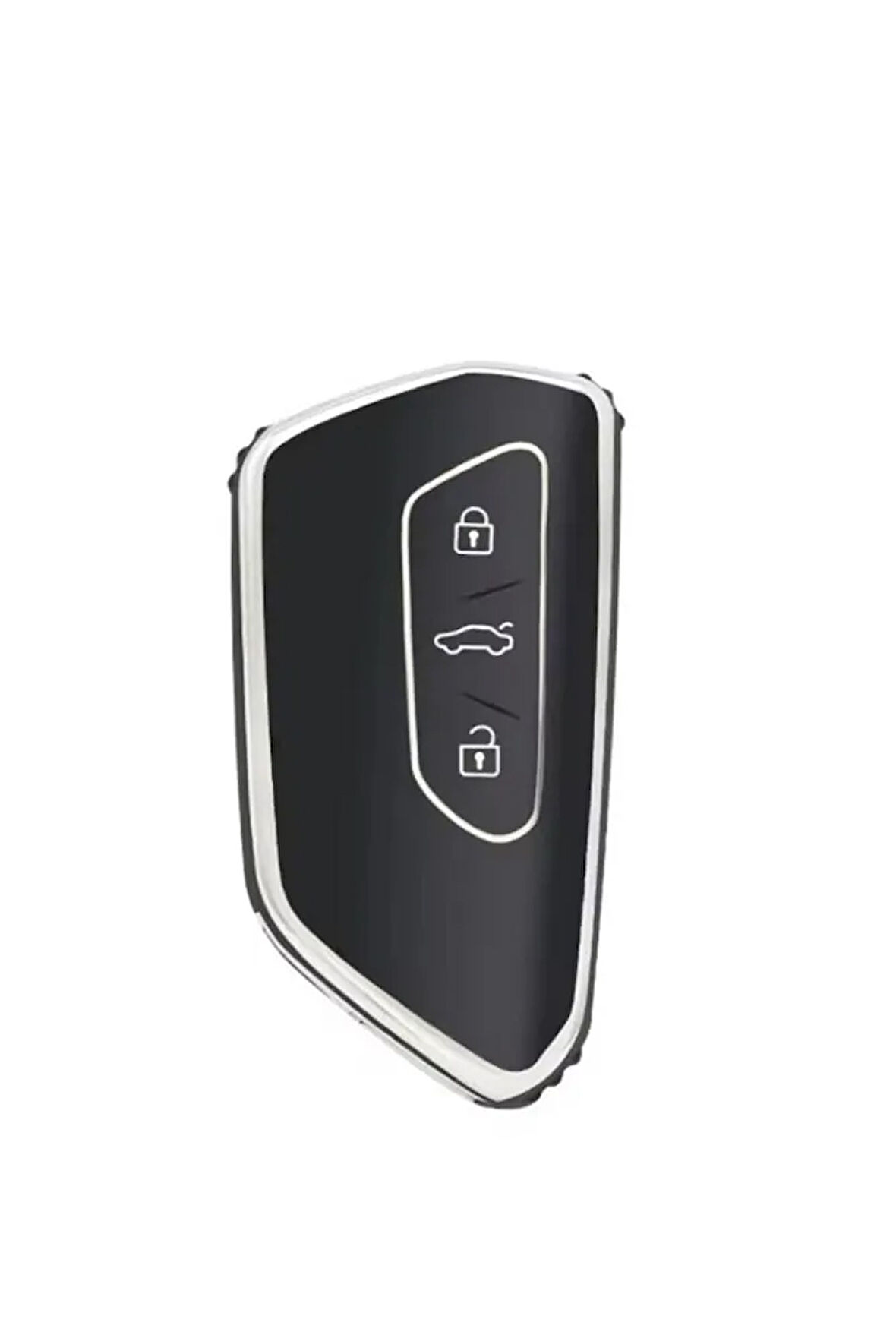 Seat Leon Ve Fr Mk4 2021+ Uyumlu Anahtar Kılıfı 2.Resime Bakınız Siyah/Krom