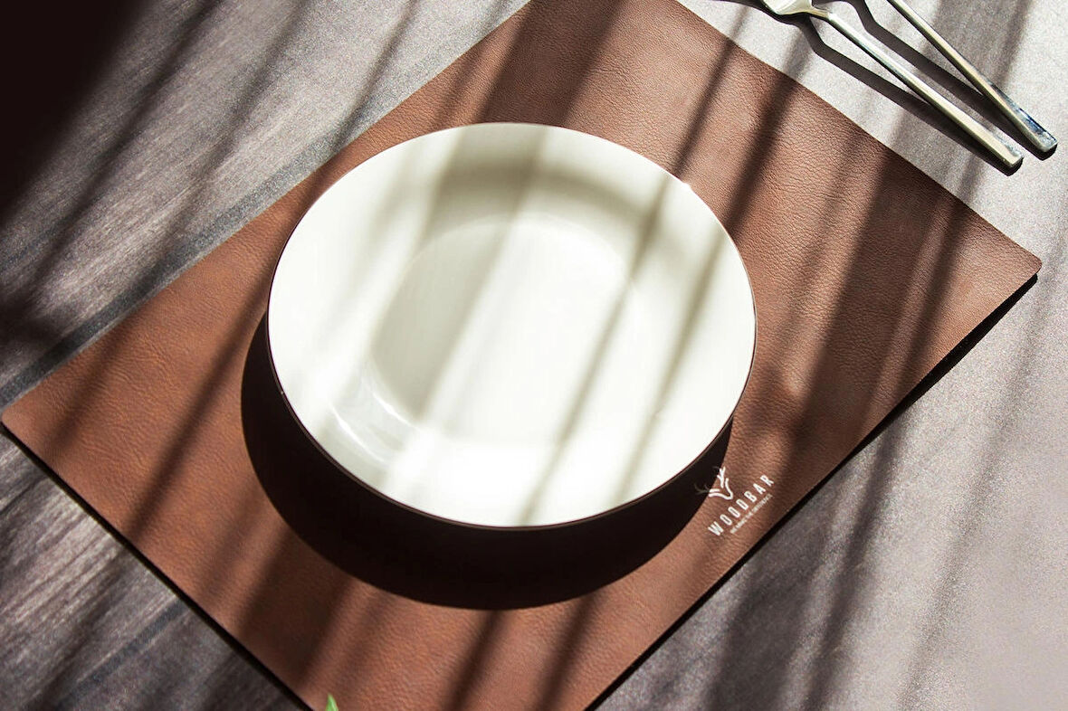 Amerikan Servis Lux Derili Sunum Tabak Altlığı