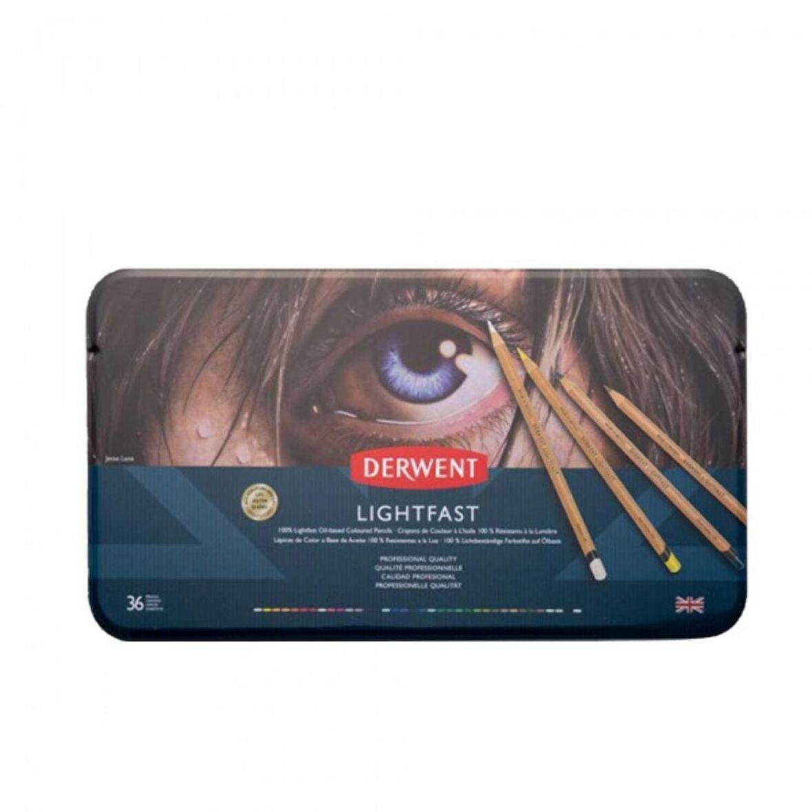 Derwent Lightfast Kuruboya Kalem Seti 36'lı Teneke Kutu
