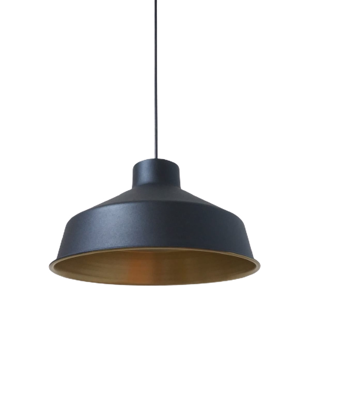 Retro Metal Siyah Dekoratif Siyah İçi Gold Kafe Mutfak Avize Çap:30 cm