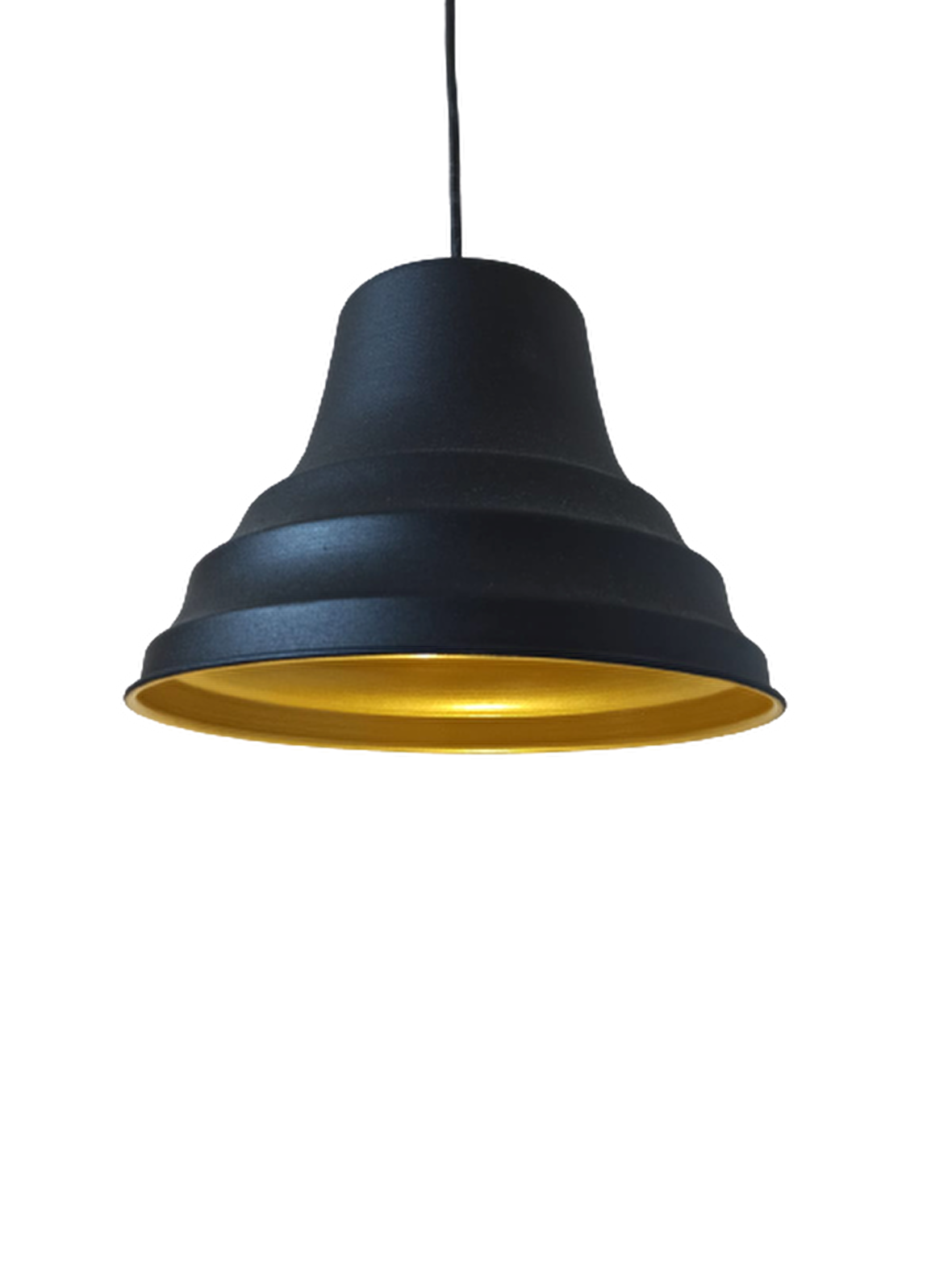 Dylight Retro Metal Dekoratif Sarkıt Avize Siyah İçi Gold Çap:27 cm