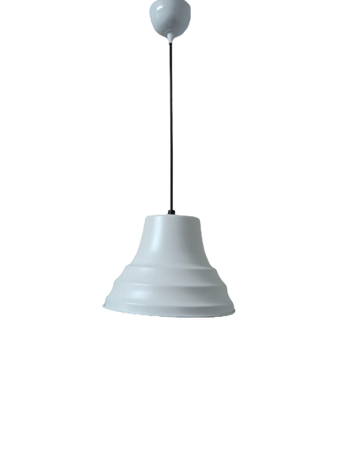 Dylight Retro Metal Dekoratif Sarkıt Avize Beyaz İçi Beyaz Kafe Mutfak Aydınlatma Çap:27 cm