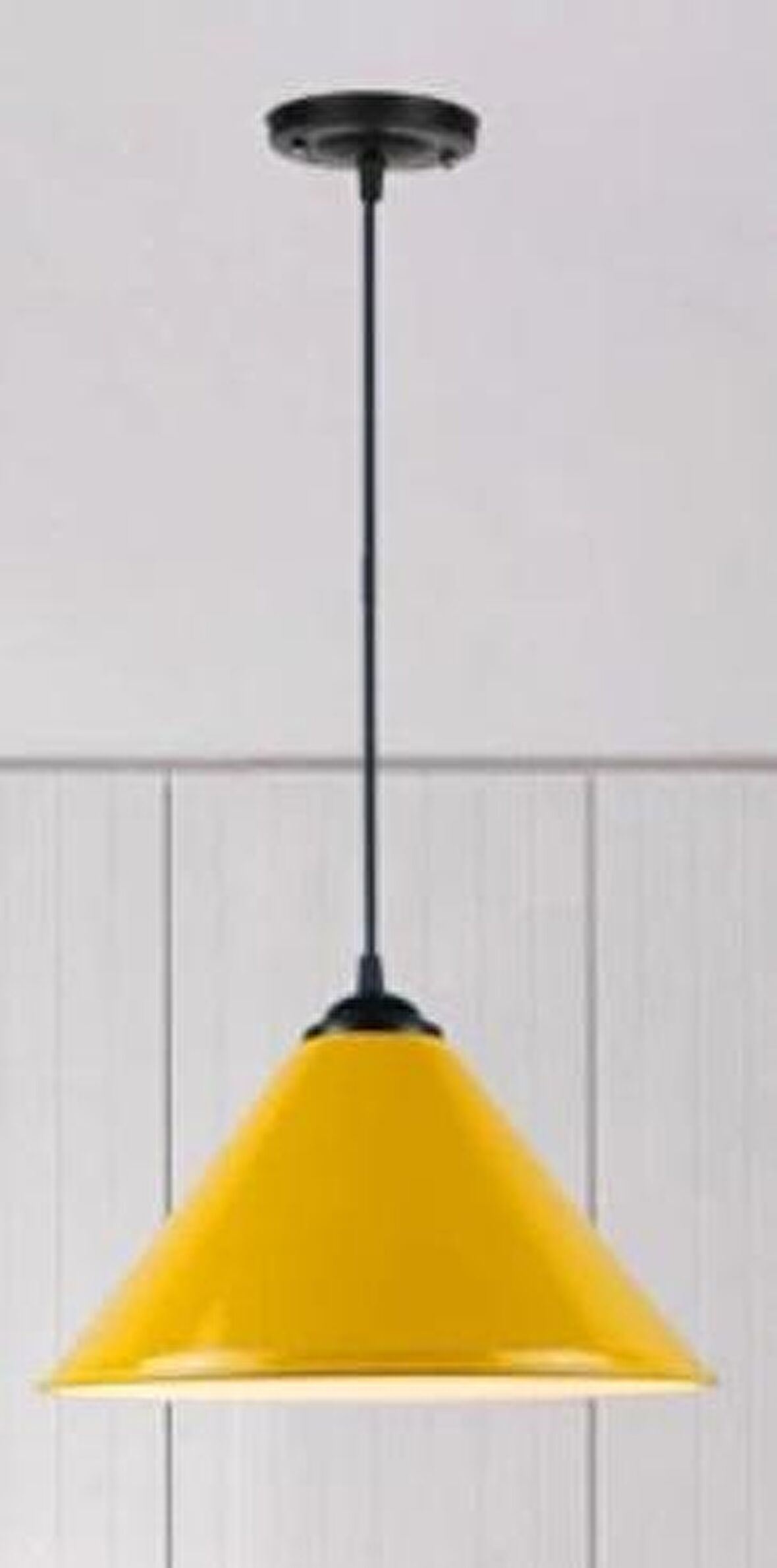 Dylight Retro Metal Dekoratif Rustik Kafe Mutfak Aydınlatma Sarı Tekli Sarkıt Avize Çap:30 Cm