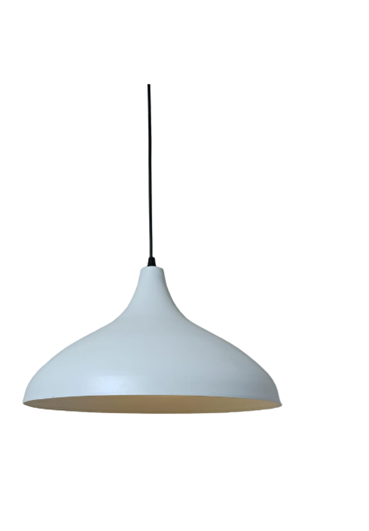 Dylight Retro Metal Dekoratif Rustik Kafe Mutfak Aydınlatma Beyaz içi Beyaz Sarkıt Avize Çap:35 cm