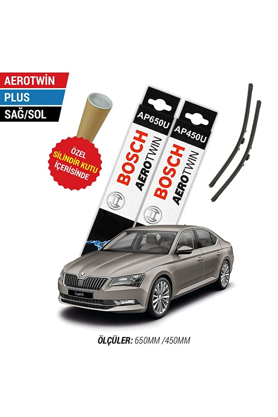 Skoda Superb 2015 Model Silecek Takımı Ön Bosch Aerotwin Plus