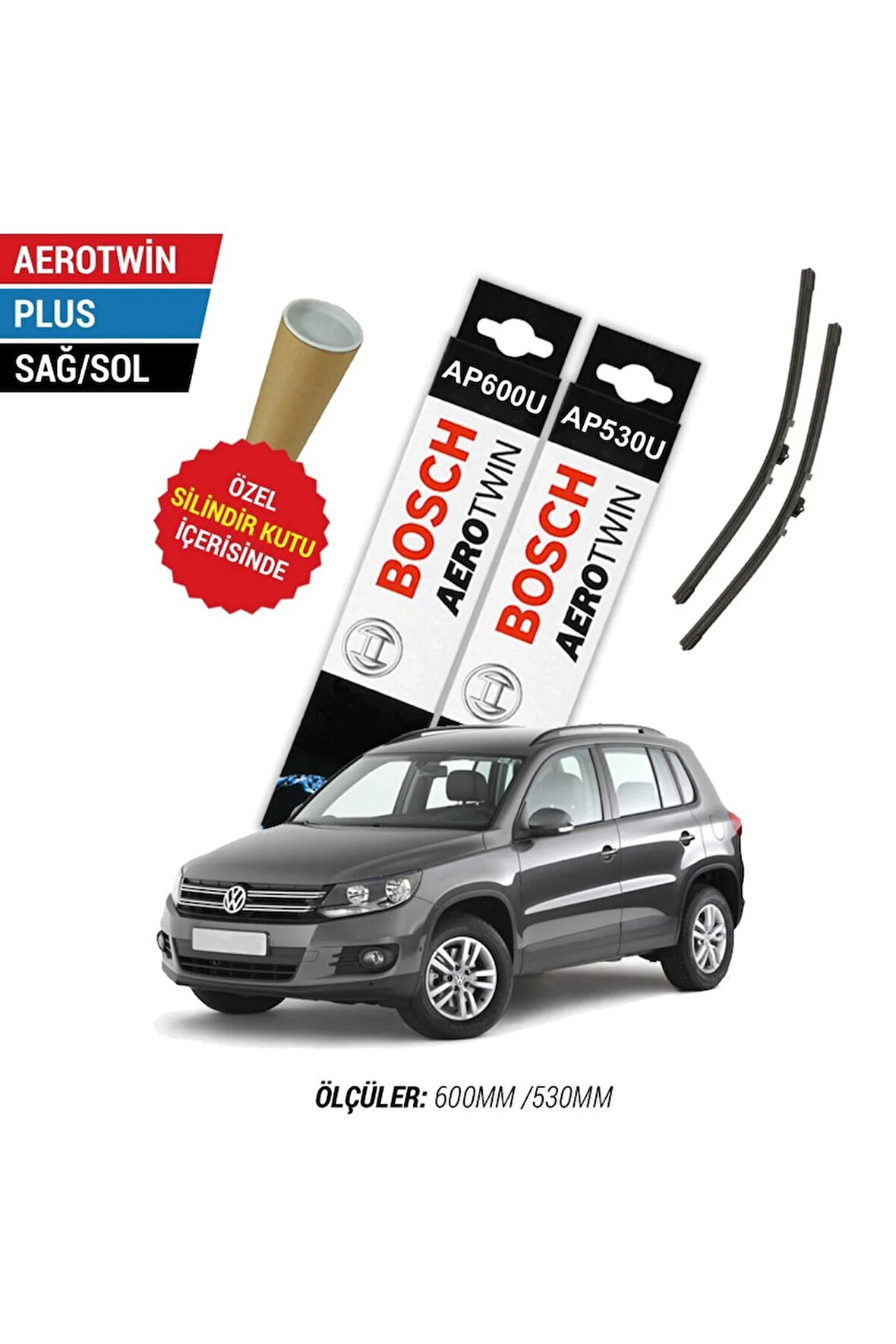Volkswagen Tiguan 2011 Model Silecek Takımı Ön Bosch Aerotwin Plus