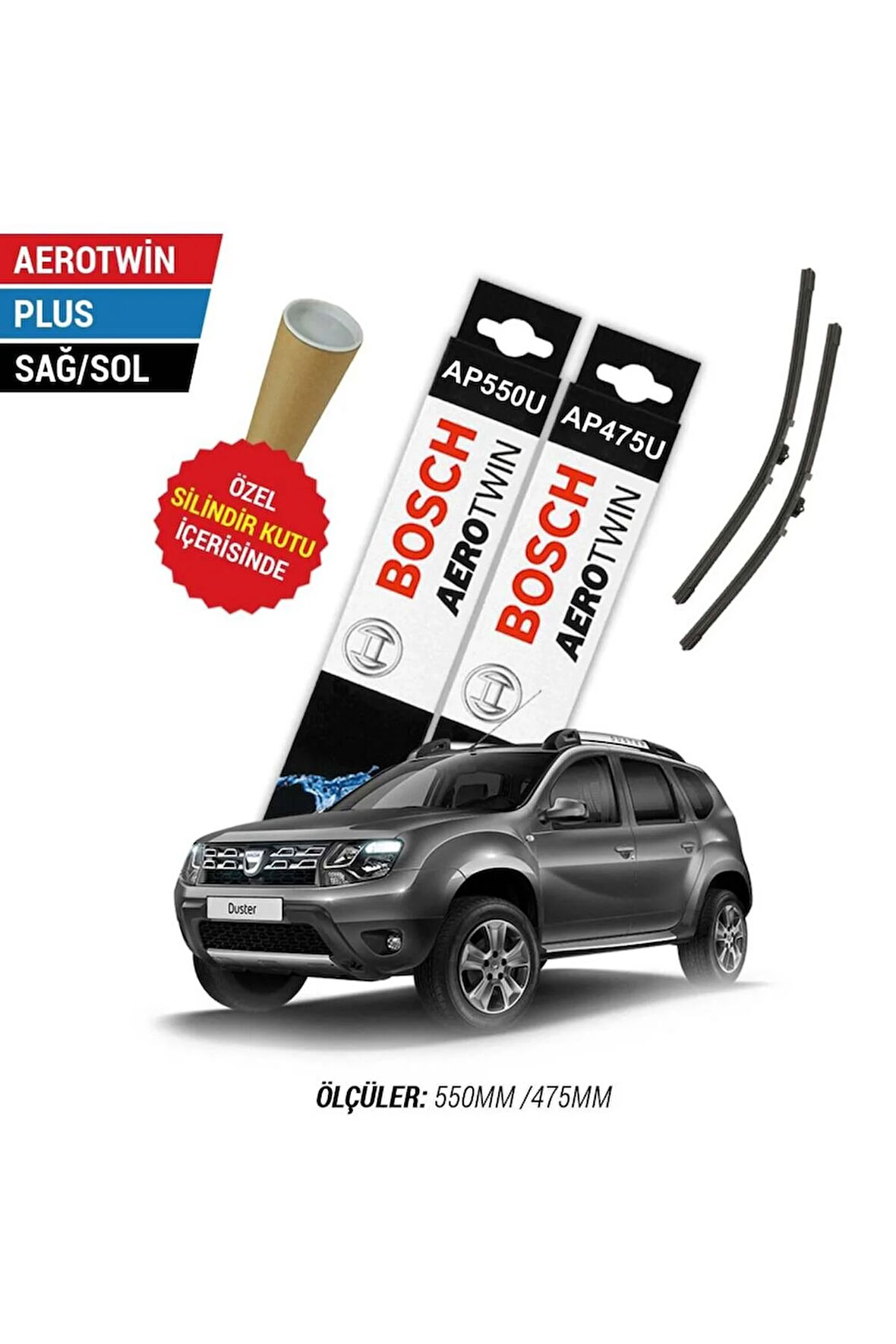 Dacia Duster 2021 Model Silecek Takımı Ön Bosch Aerotwin Plus