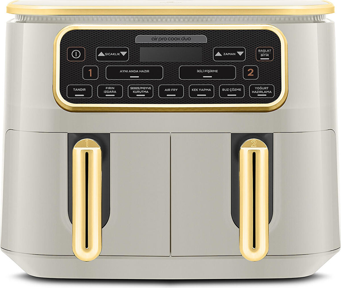 Karaca Air Pro Cook Duo Tandır XXXL 4+4 Litre Airfryer Stargold 8 Kişilik