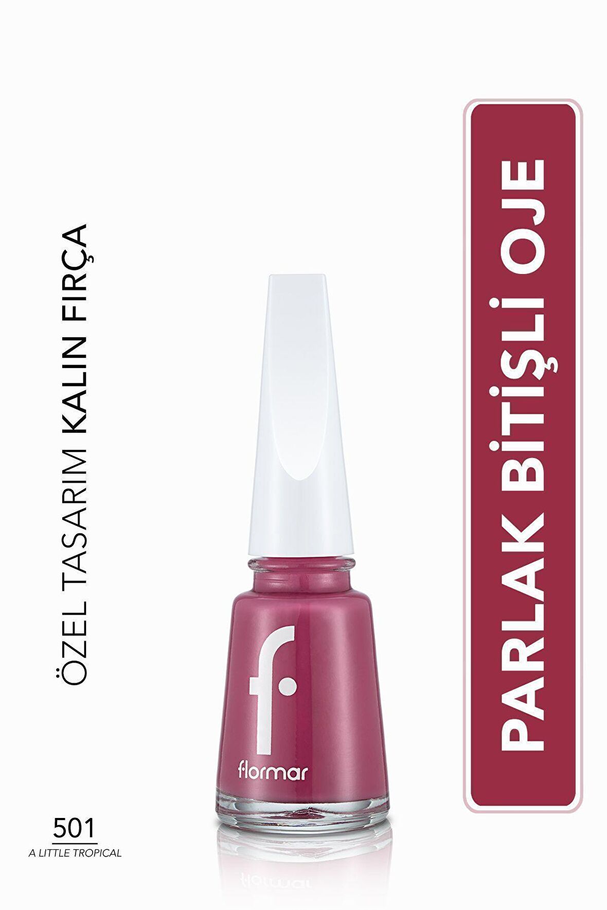 Flormar Klasik Parlak Bitişli Yüksek Pigmentli Oje - Nail Enamel- 501 A Lıttle Tropıcl New- 8682536036337