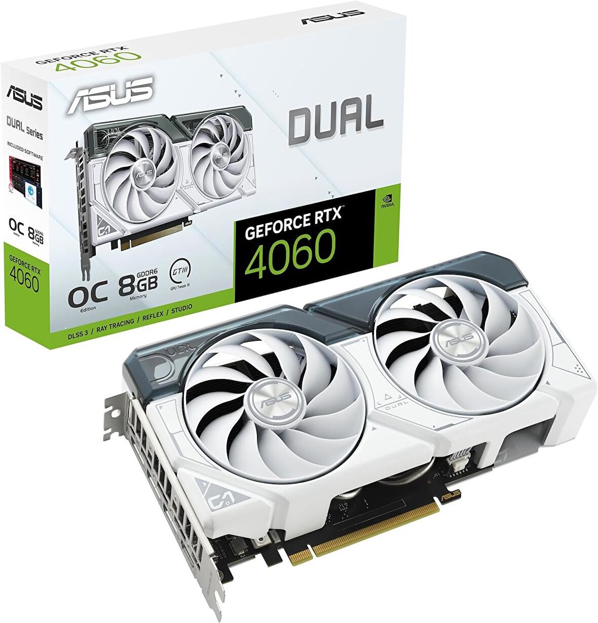 Asus Dual White RTX 4060 128 Bit GDDR6 8 GB Ekran Kartı