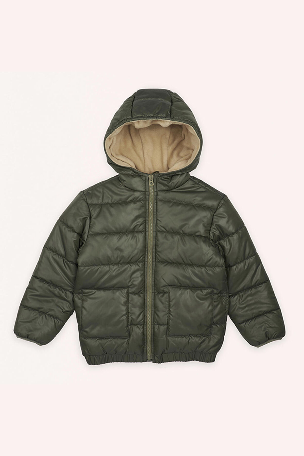 Erkek Çocuk Kapüşonlu Şişme Mont Siyah