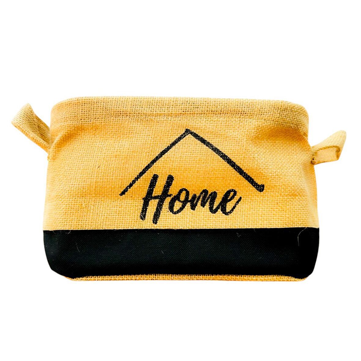 Sweet Home Jüt Hasır Ev Düzenleyici Mutfak Banyo Salon Sepeti Katlanır Sıvı Korumalı Küçük