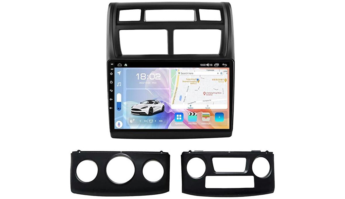 Kia Sportage (2007-2010) Uyumlu Android Multimedya Sistemi – 4 Çekirdek İşlemci, 4GB RAM, 64GB Hafıza, CarPlay & Android Auto, Geri Görüş Kamerası