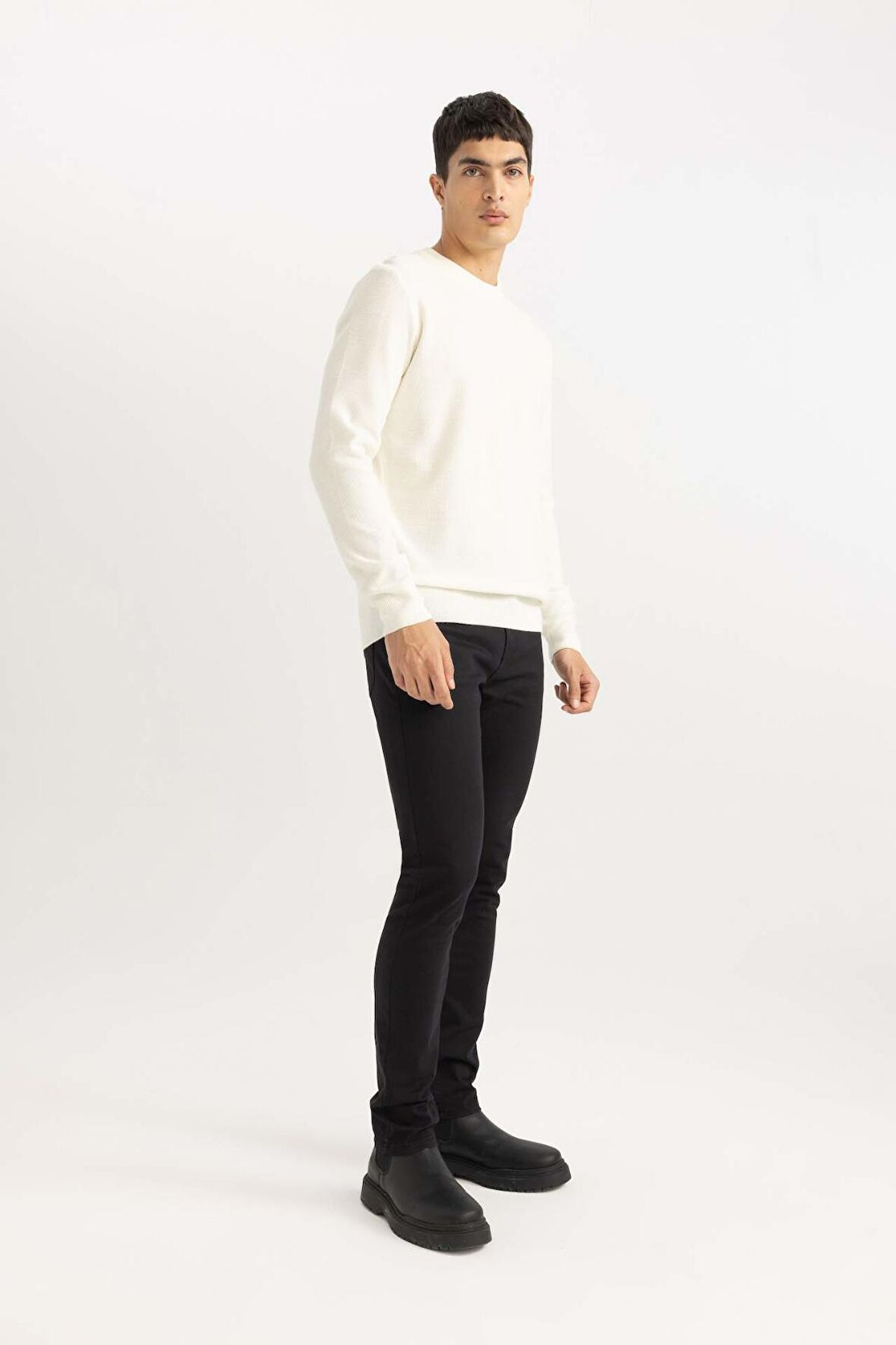 DeFacto Dar Paça Gabardin Chino Kanvas Pantolon B2089AX24SPBK81