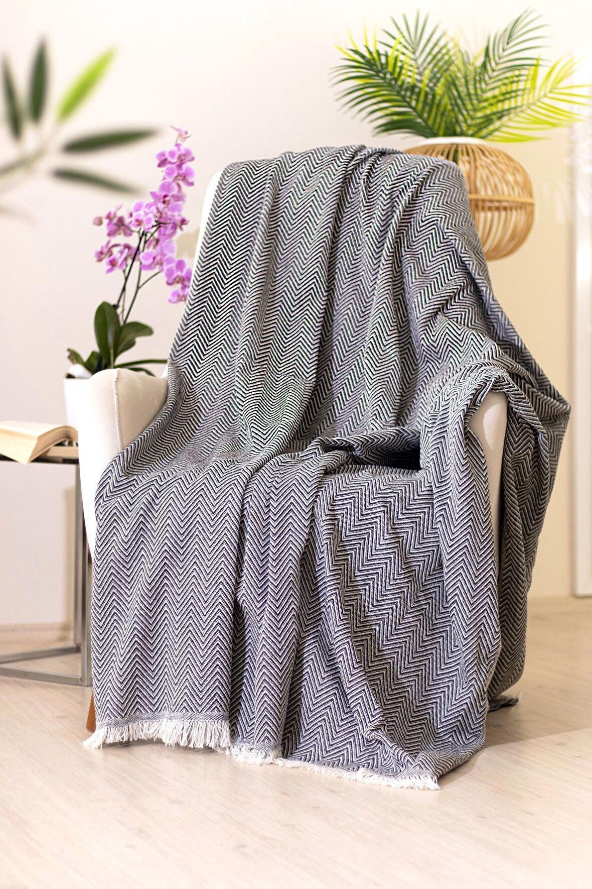 Tabu Home Dokuma Cozy Comfort Siyah Tv Battniyesi