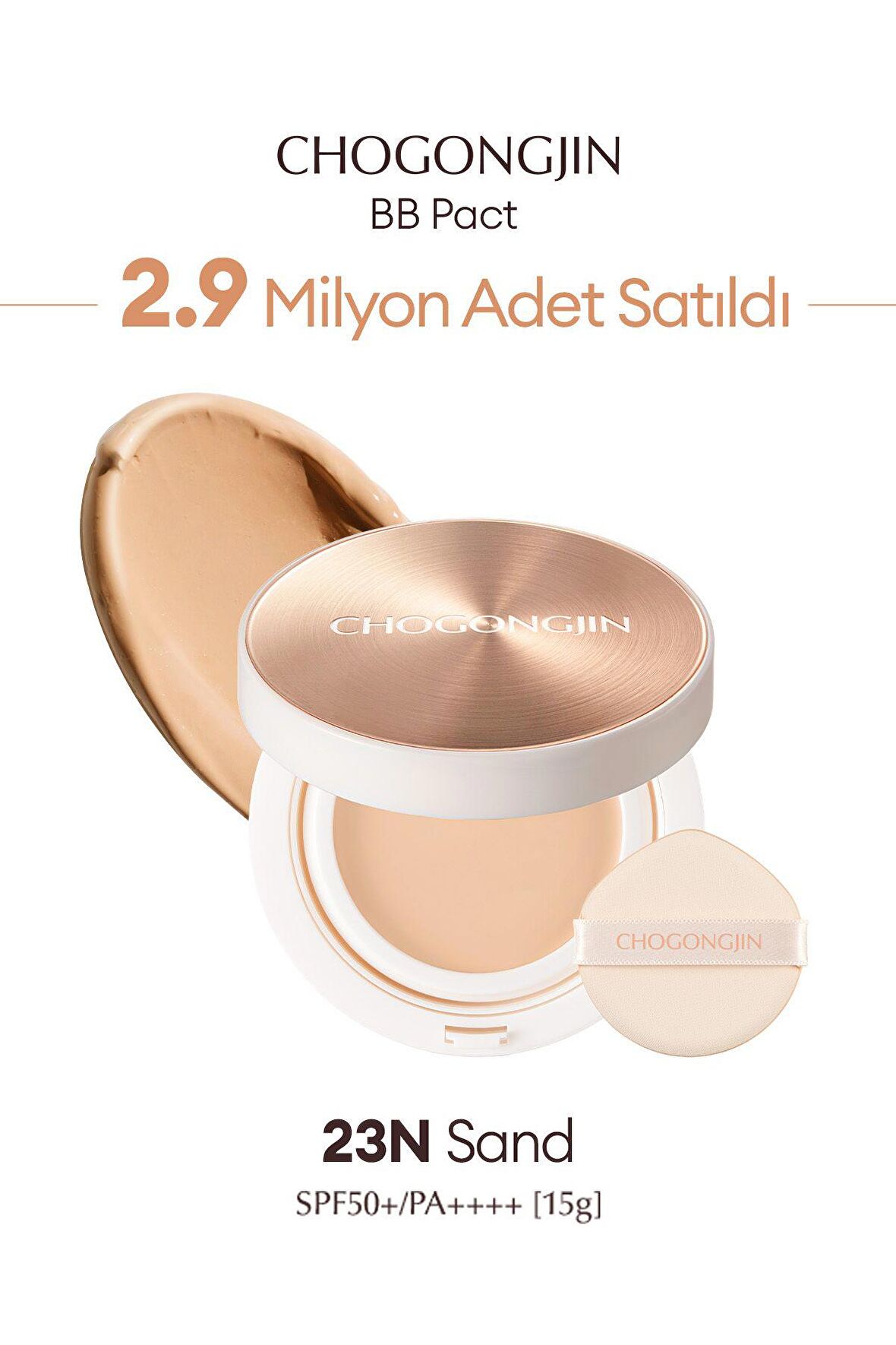 Yaşlanma Karşıtı Bakım ve Yoğun Kapatıcılık Sunan Krem BB CHOGONGJIN BB Pact (23N) SPF50+/PA++++