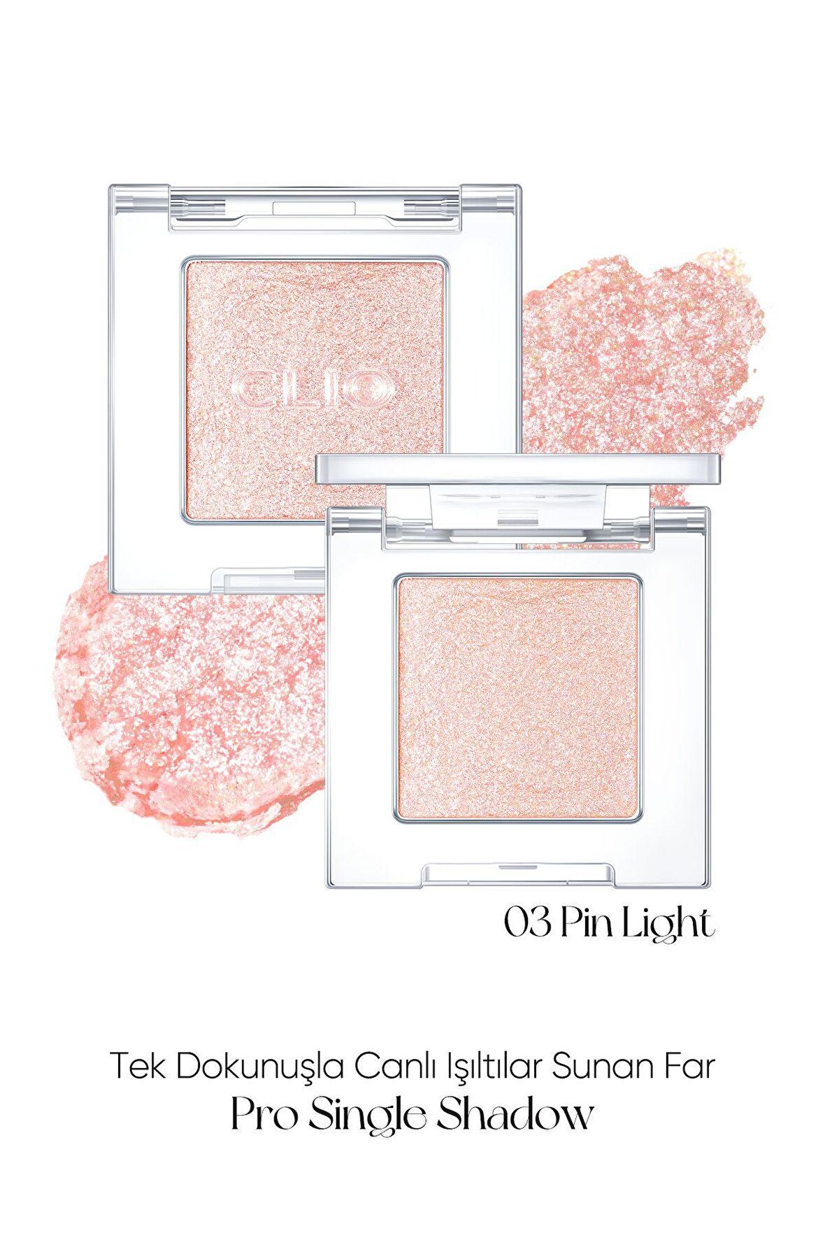 İnci Işıltılı Kremsi Dokuya Sahip Tekli Far Clio Pro Single Shadow (23FW) (G03 Pin Light)