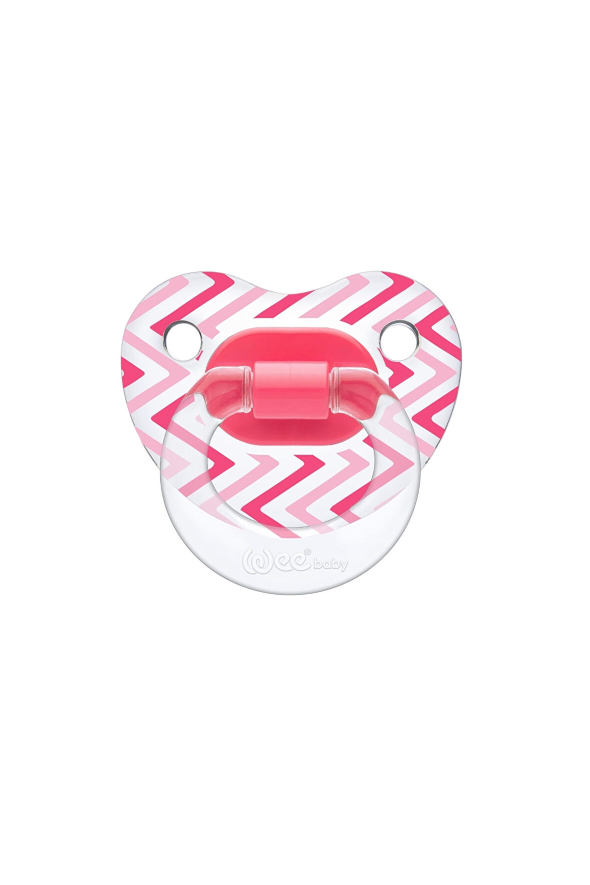Wee Baby Şeffaf Desenli Damaklı Emzik No:2 - PEMBE
