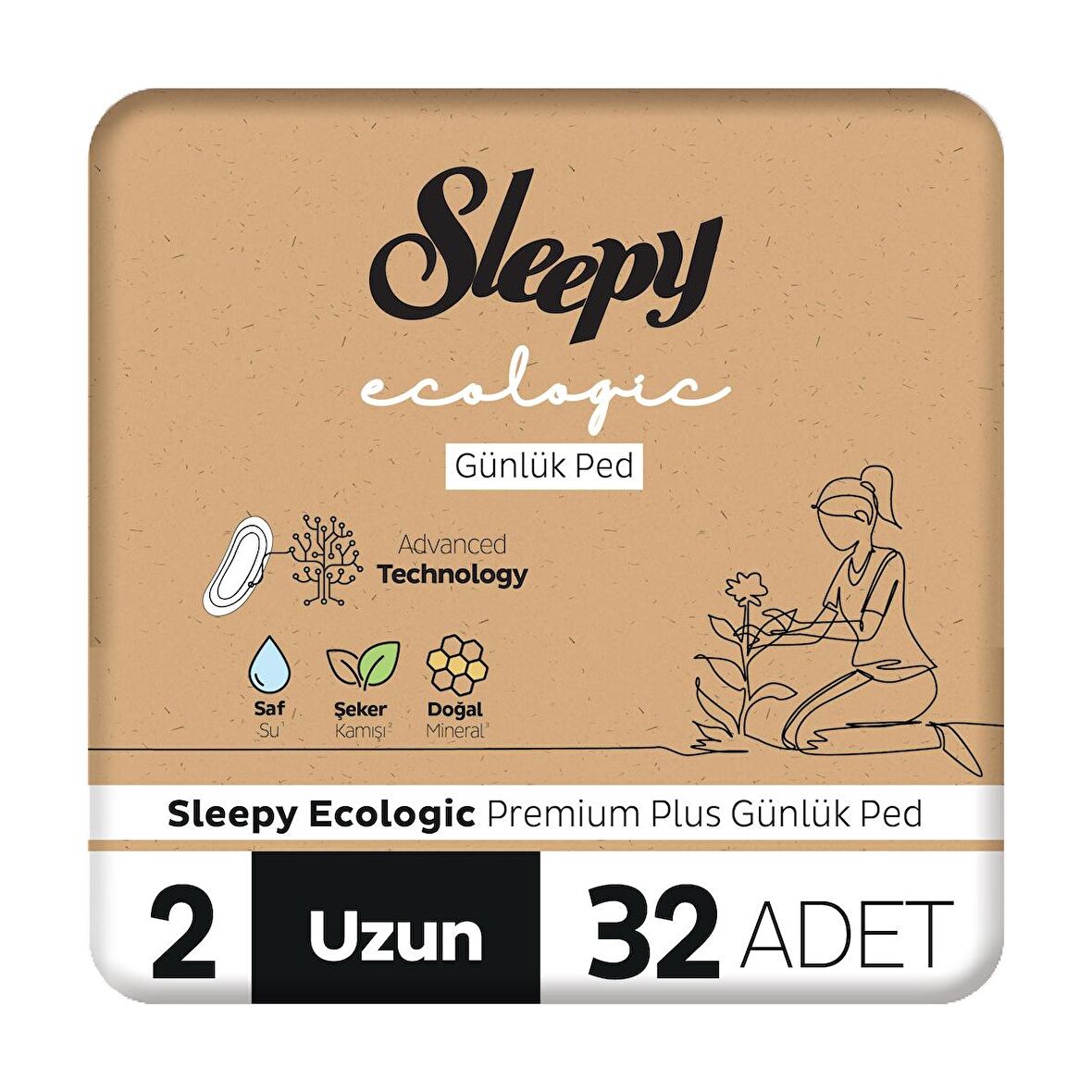 Sleepy Ecologic Premium Plus 32'li Günlük Ped