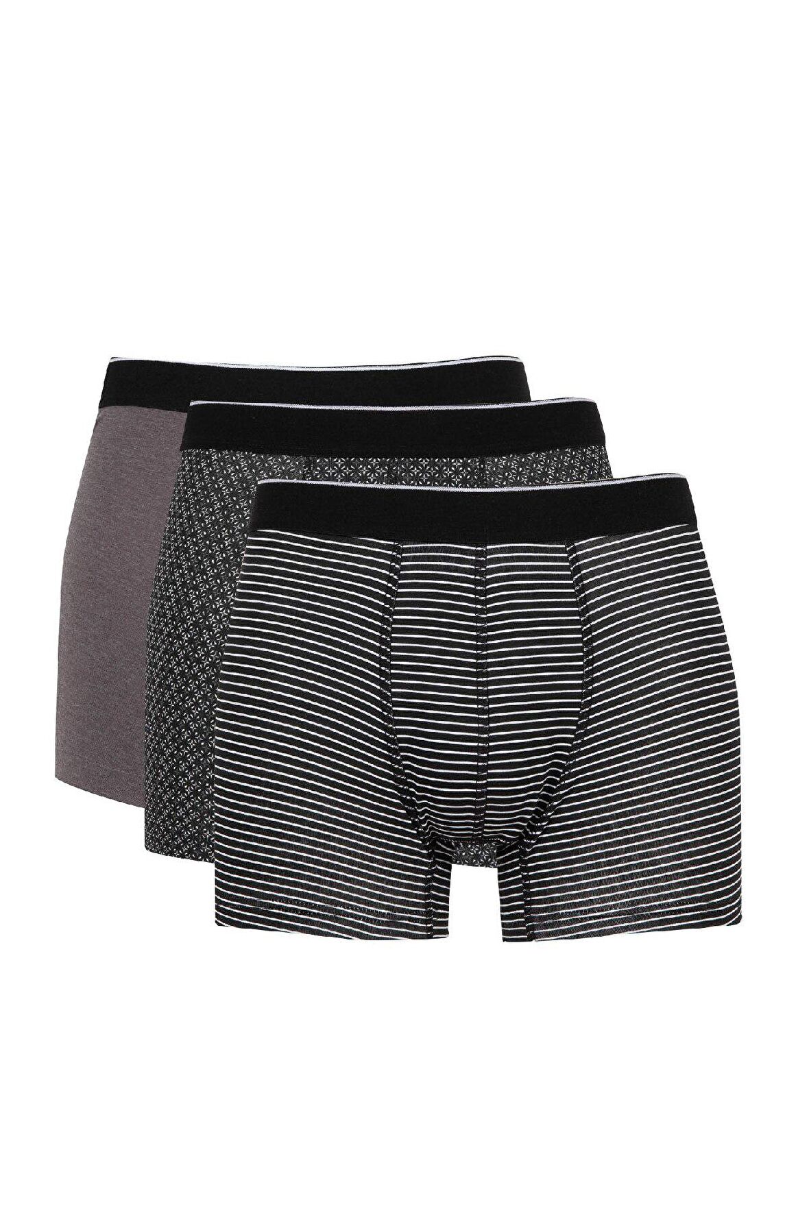 DeFacto Regular Fit 3'lü Boxer C9558AX24WNBK81