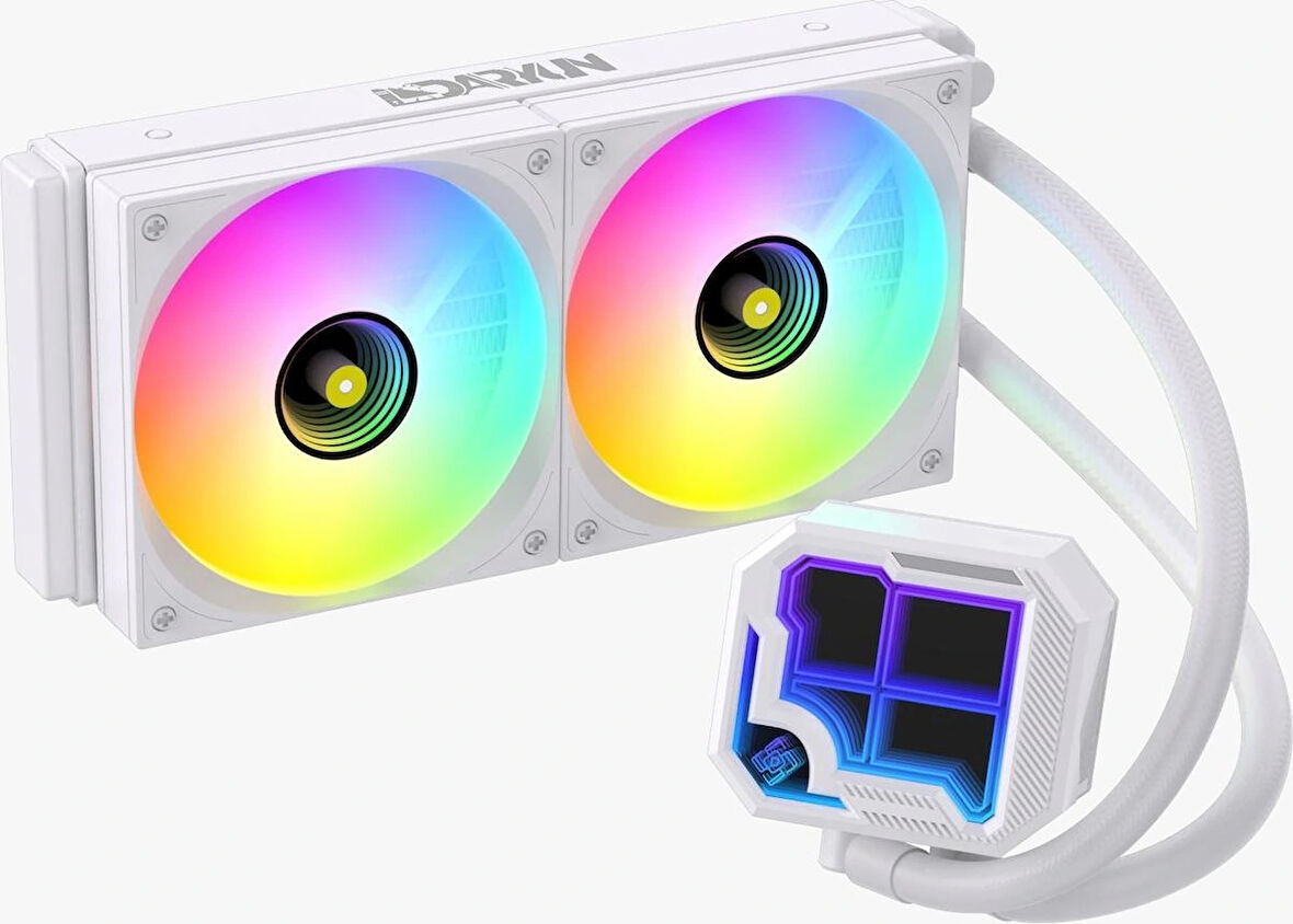 DARYUN Buzz-V1 240MM Argb Fanlı Yüksek Performanslı Beyaz Renk İşlemci Soğutucusu Amd/İntel Uyumlu