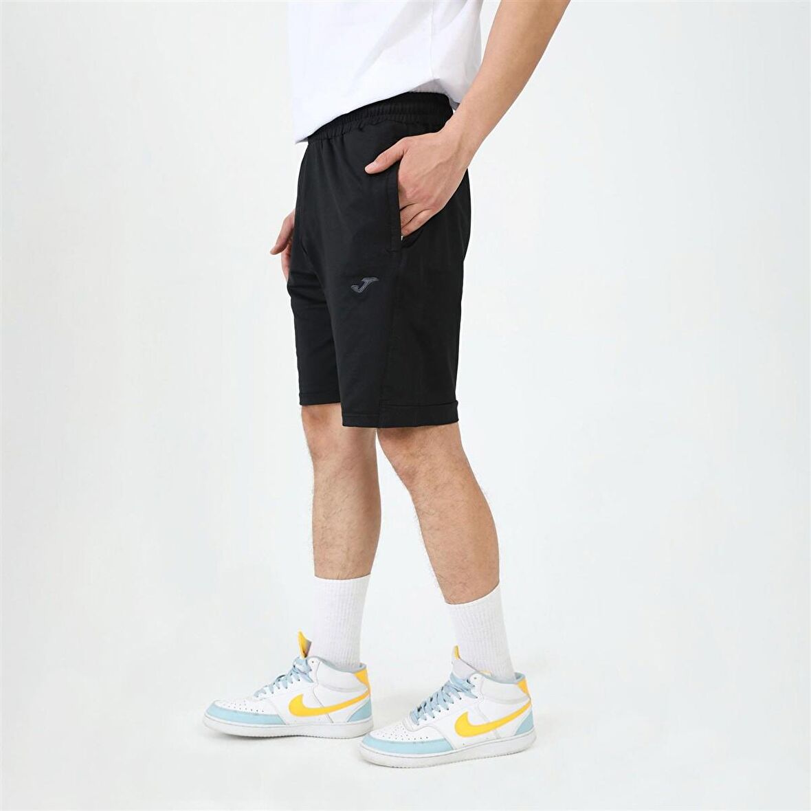 Joma Pol. Hawk - Erkek Siyah Likralı Spor Şort - 4231400