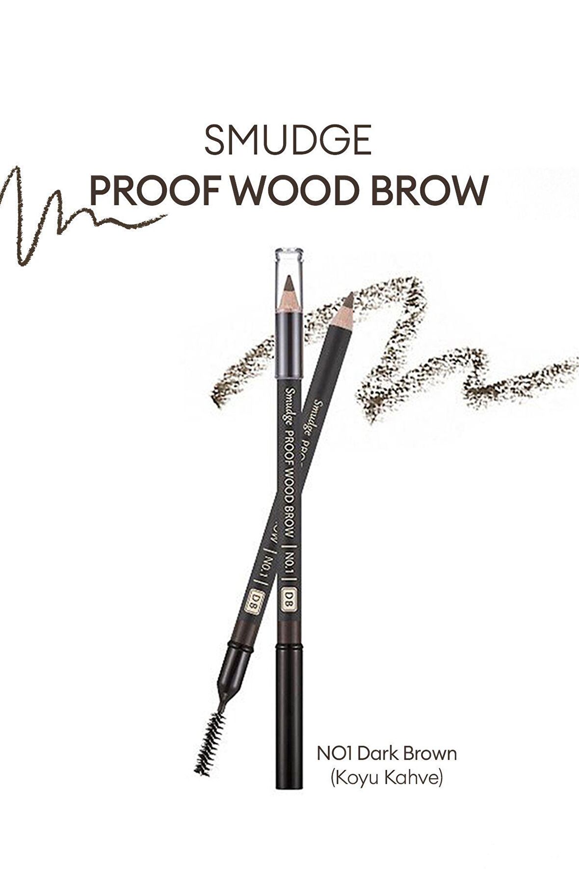 Bulaşmayan Kalıcı Doğal Kaş Kalemi  Smudge Proof Wood Brow (Dark Brown)