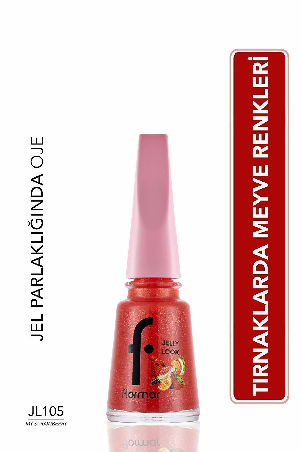 Flormar Jelly Look Yüksek Pigmentli & Parlak Bitişli Jel Görünümlü Oje