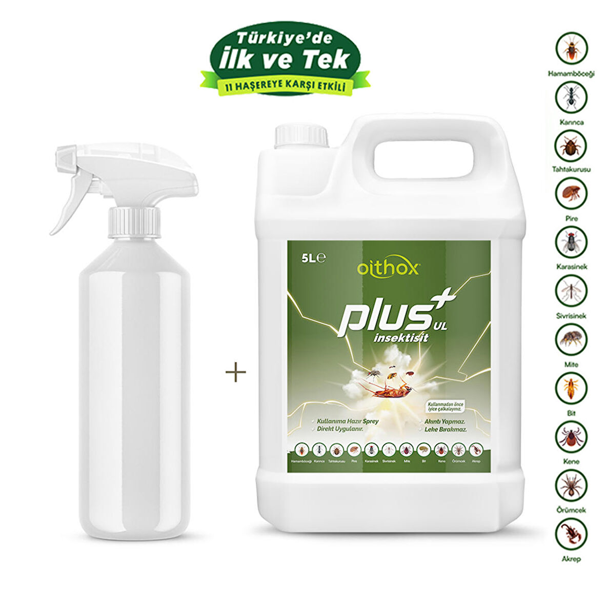 Oithox Plus Ul İnsektisit 5 lt + Uygulama Şişesi Hediyeli