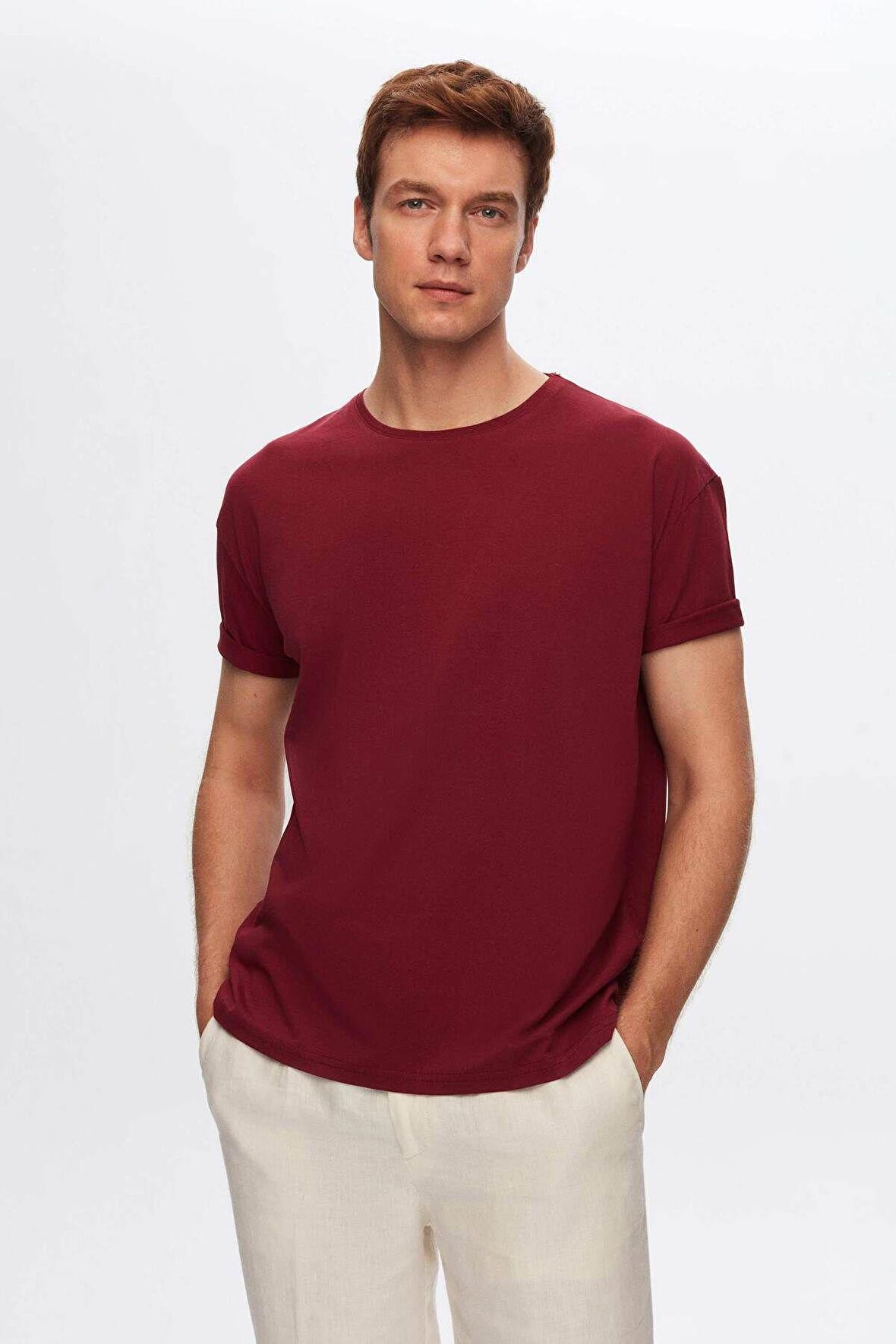 Ds Damat Comfort Bordo %100 Pamuk T-Shirt 6HC14ORT02006 6HC14ORT02006