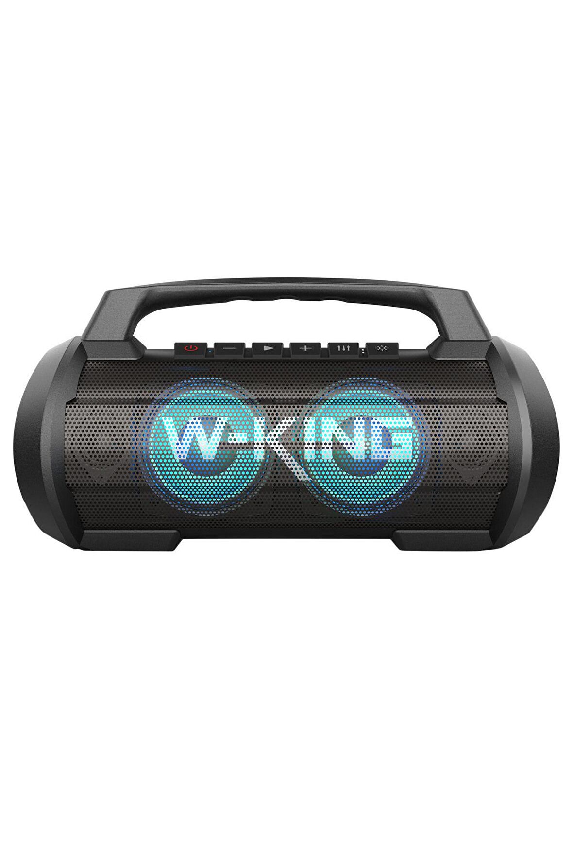 W-KING D10 Bluetooth Hoparlör 120W Partybox 42S Dinleme Işıklı IPX6 Kablosuz Stereo TWS Ses Bombası Siyah