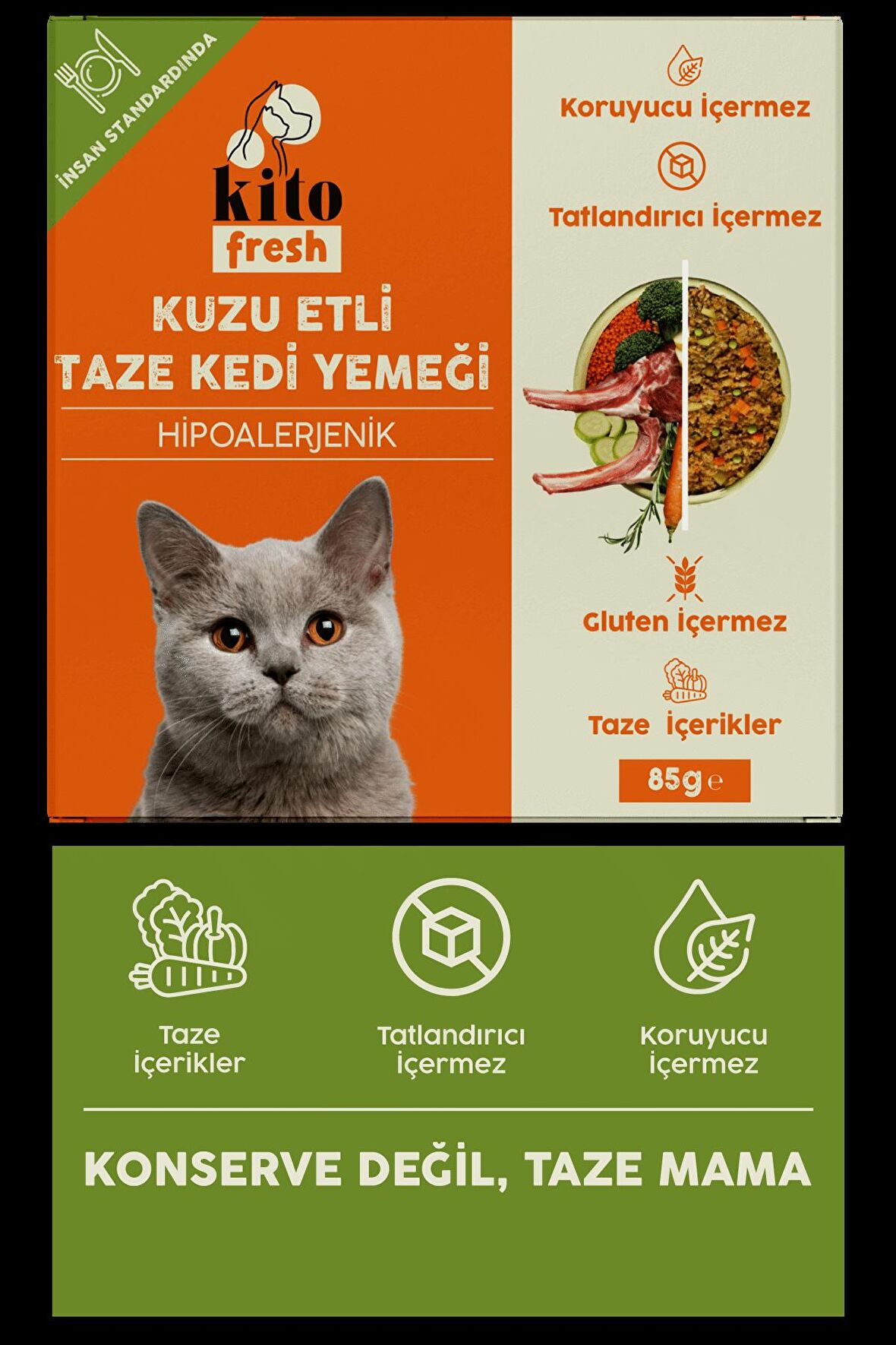 Fresh Kuzu Etli Kedi Yemeği 85 gr