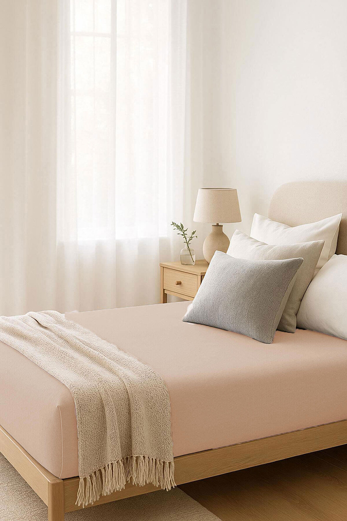 Tek Kişilik Düz Penye %100 Pamuklu Lastikli Çarşaf 100X200