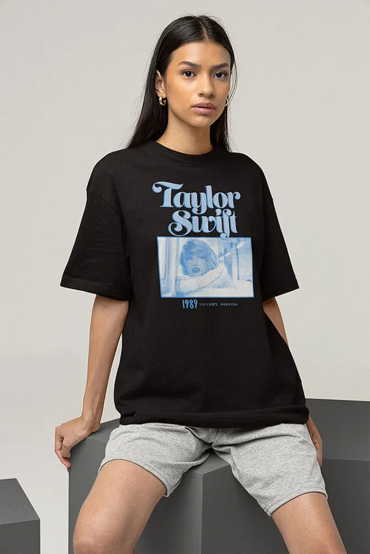 Tasarım Taylor Swift Baskılı Unisex Oversize 1989 Tişört