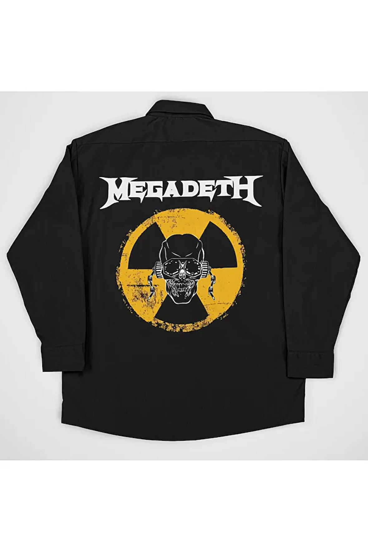 Megadeth Müzik Grubu Baskılı Unisex Rock Metal Cepli Gömlek
