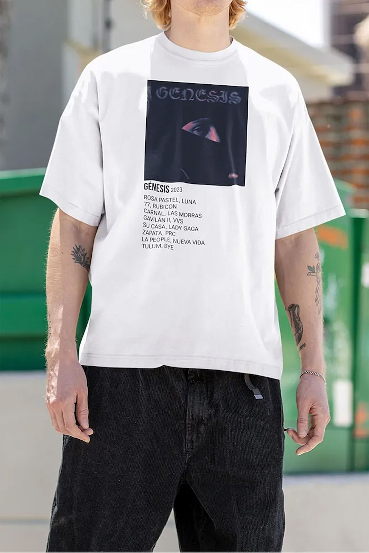 2023 Genesis Rapper Baskılı Unisex Tişört, Oversize Rap Tişört