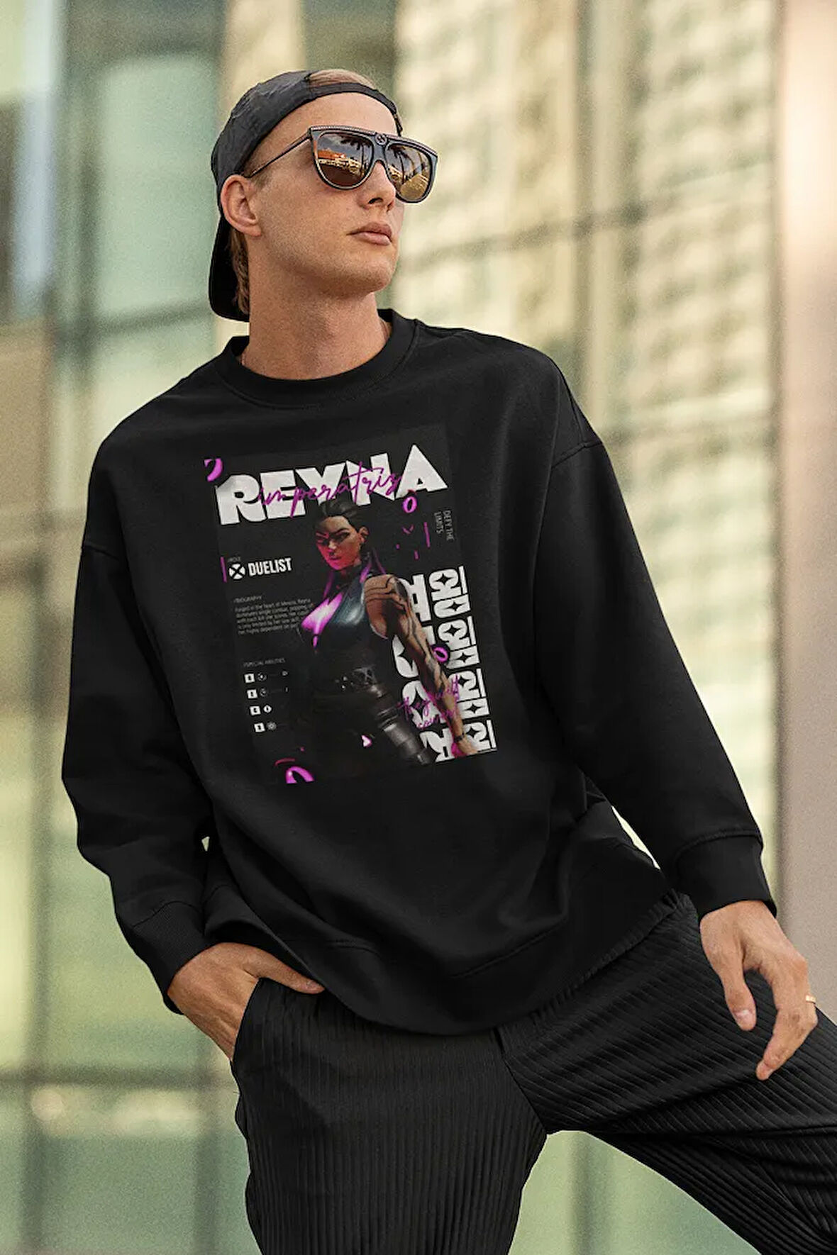 Reeyna Duelist Baskılı Unisex Oversize Vallorant Sweatshirt