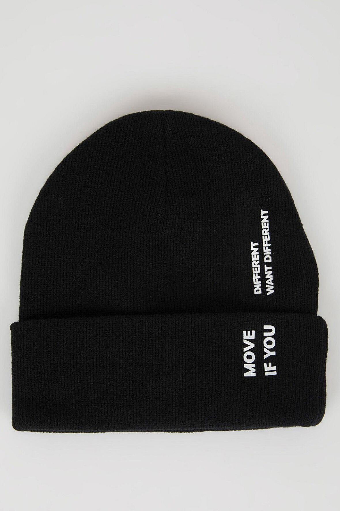 DeFacto Erkek Baskılı Triko Bere A5068AX24WNBK27