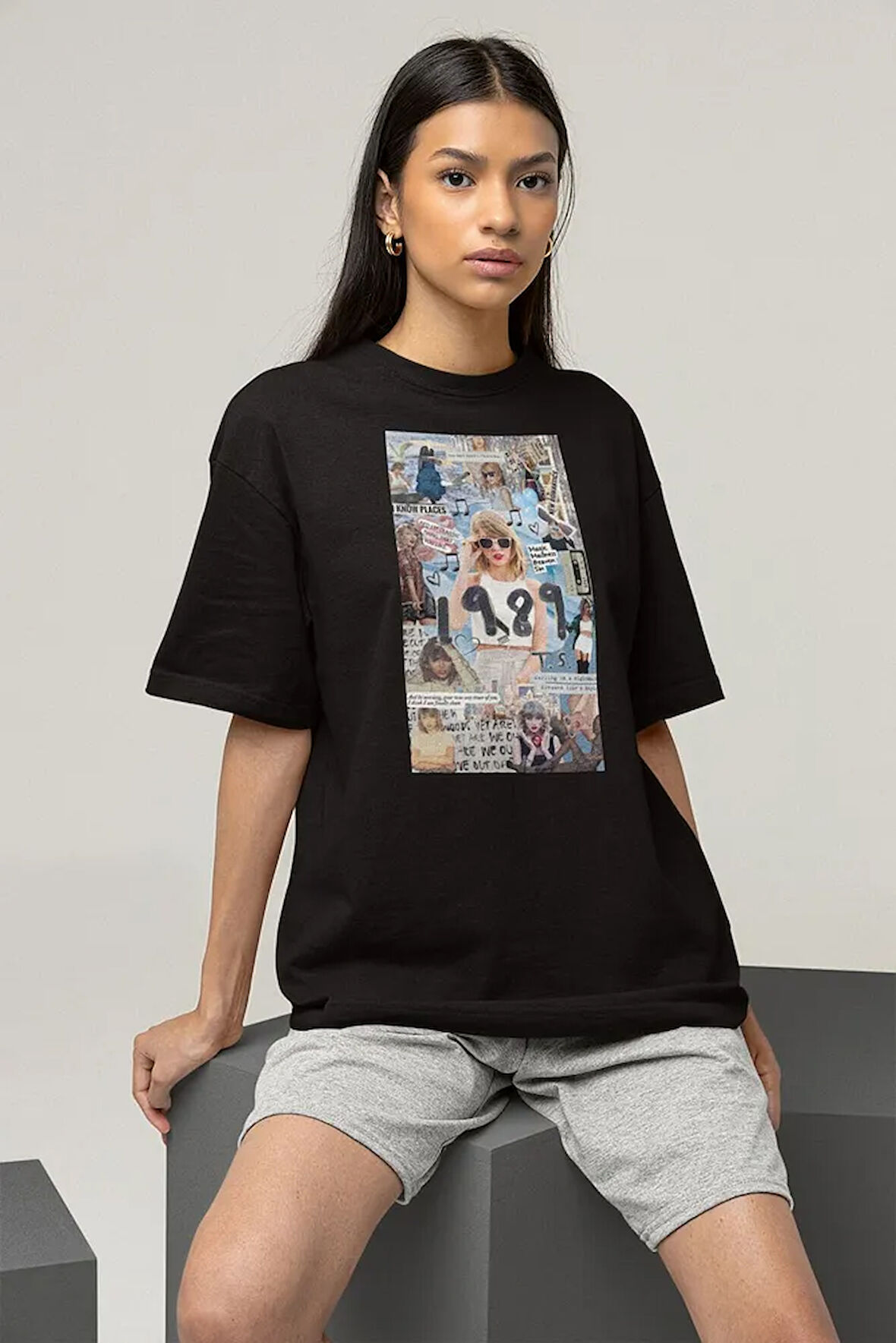 T. S. 1989 Baskılı Unisex Oversize Şarkıcı Taylor Swift Tişört
