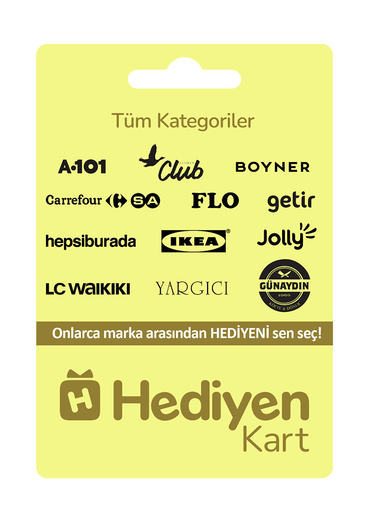 Hediyen Kart- Tüm Kategoriler-250 TL
