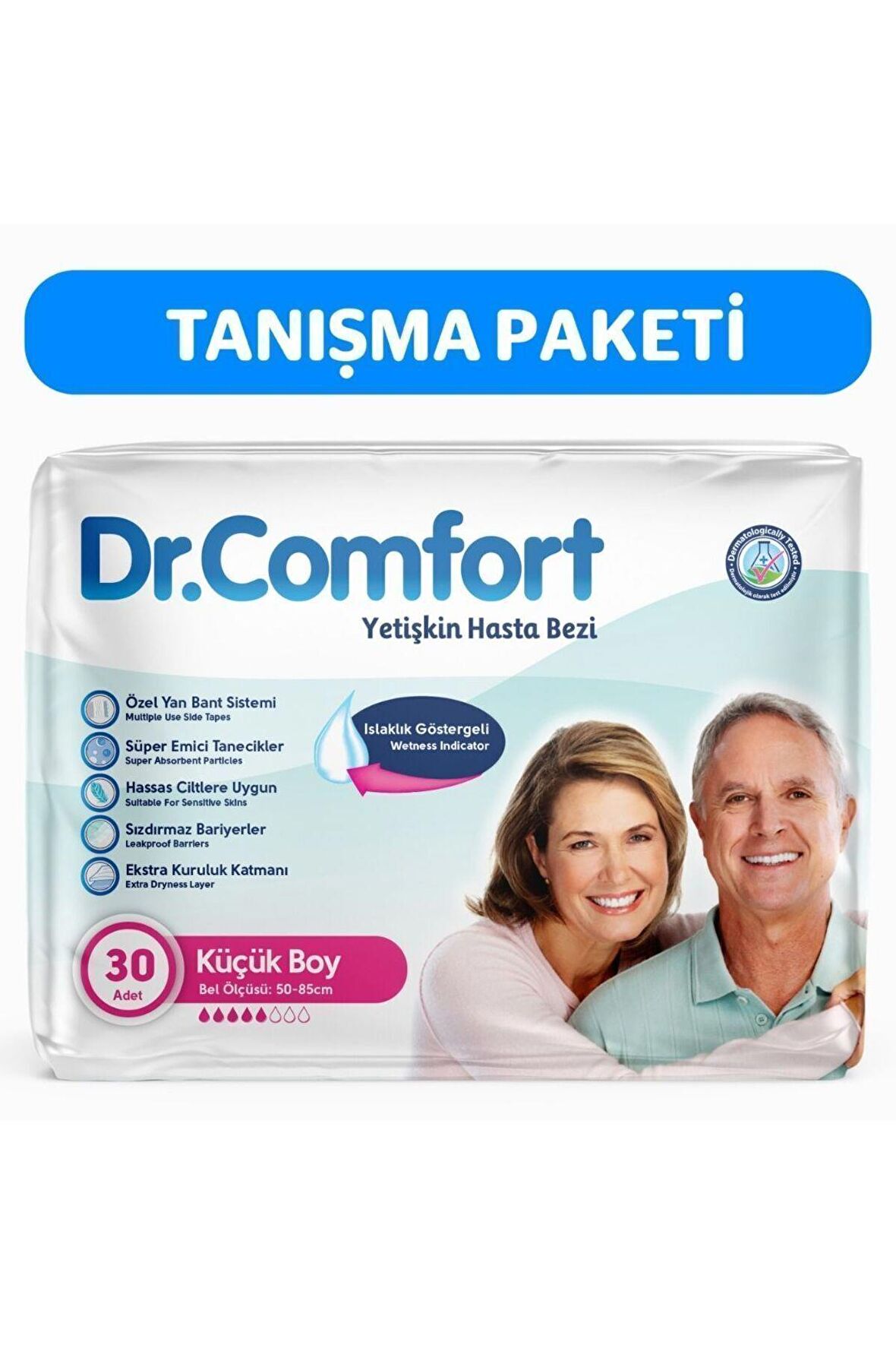 Yetişkin Bel Bantlı Hasta Bezi Small 30'lu 1 paket 30 adet