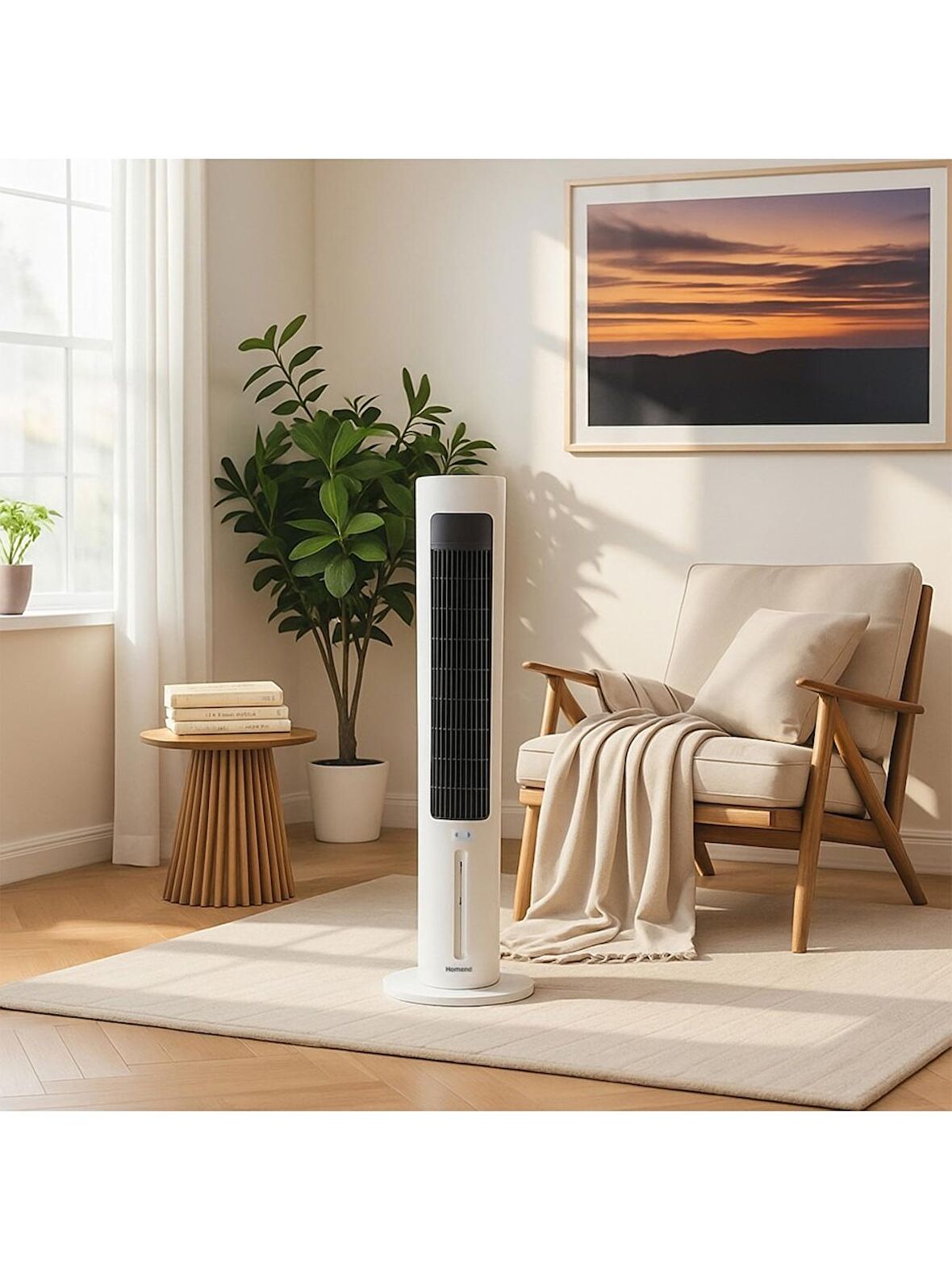 Homend Fanomen 9011H Uzaktan Kumandalı Soğuk Su & Buz Hazneli Kule Tipi Vantilatör 60W