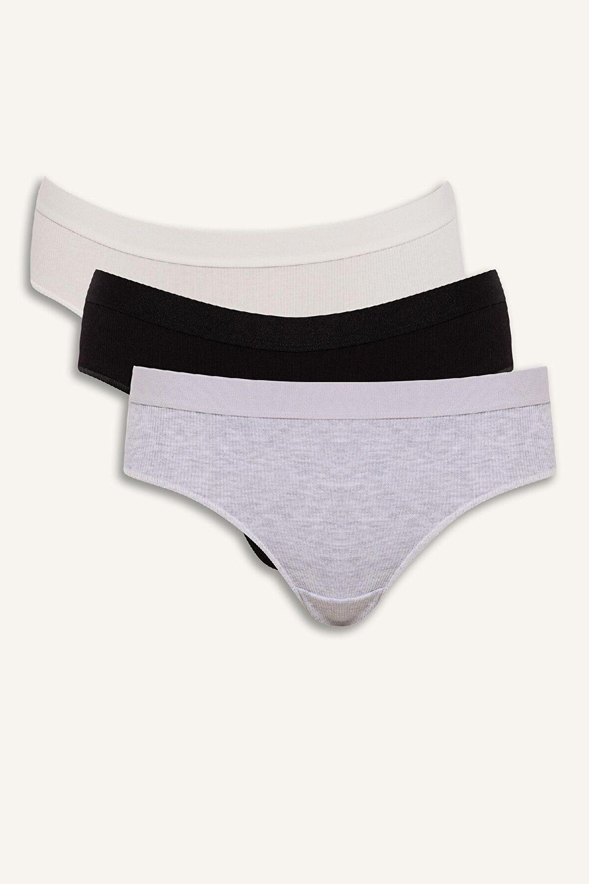DeFacto Ribana 3'lü Paketli Slip Külot-Fall in Love E4216AX25SPBK81