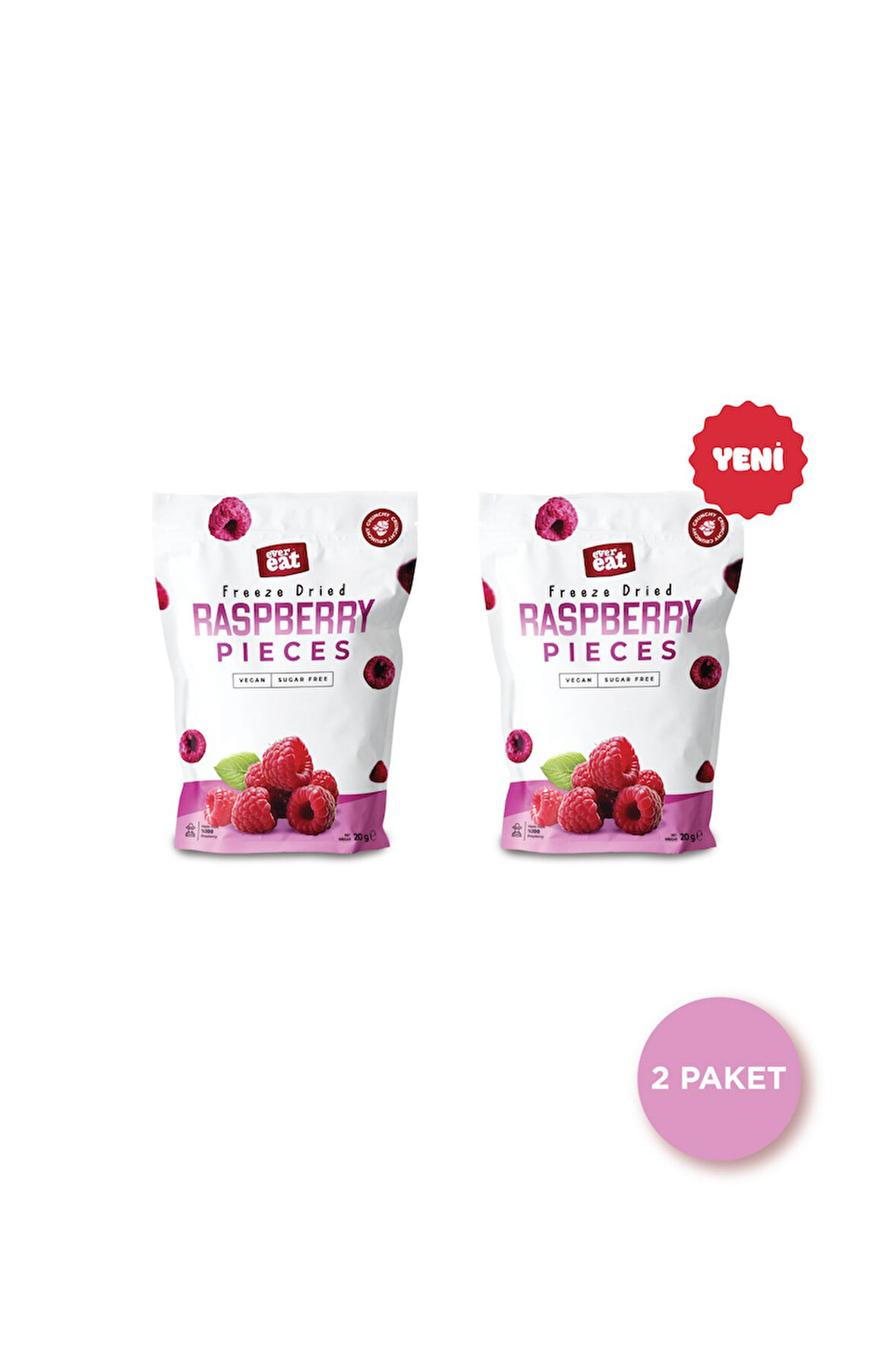 Frambuaz Kuru Meyve Cipsi 20 G X 2 Adet Dondurularak Kurutulmuş Meyve