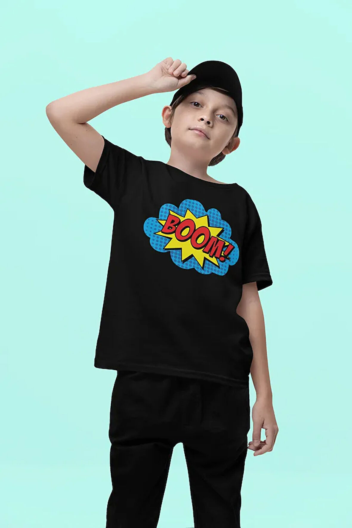Avengers Boom Yazılı Unisex Çocuk Tişört (1-12 Yaş)