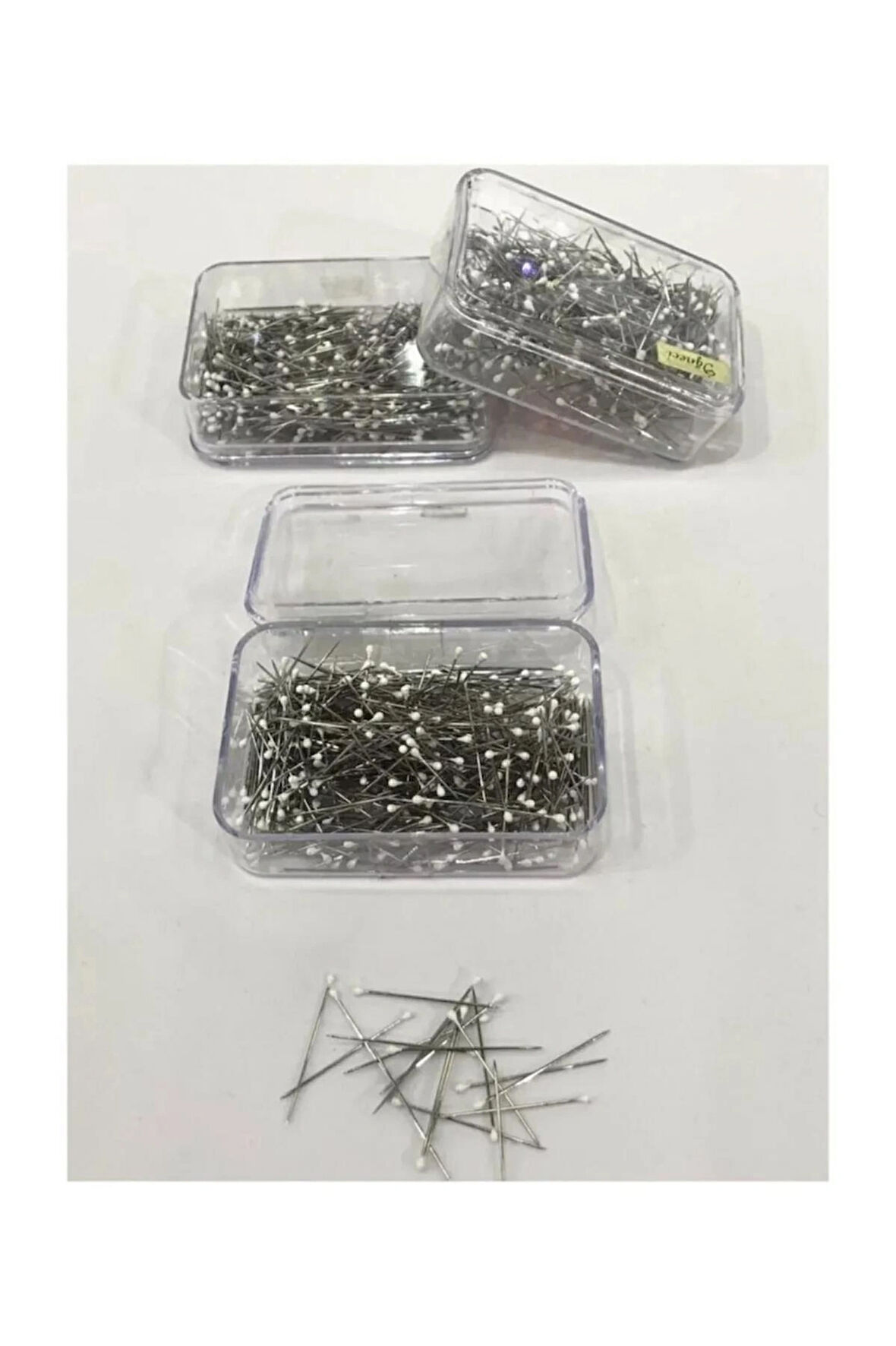 Cam Başlıklı Toplu Iğne 1000 Adet Beyaz Başlıklı