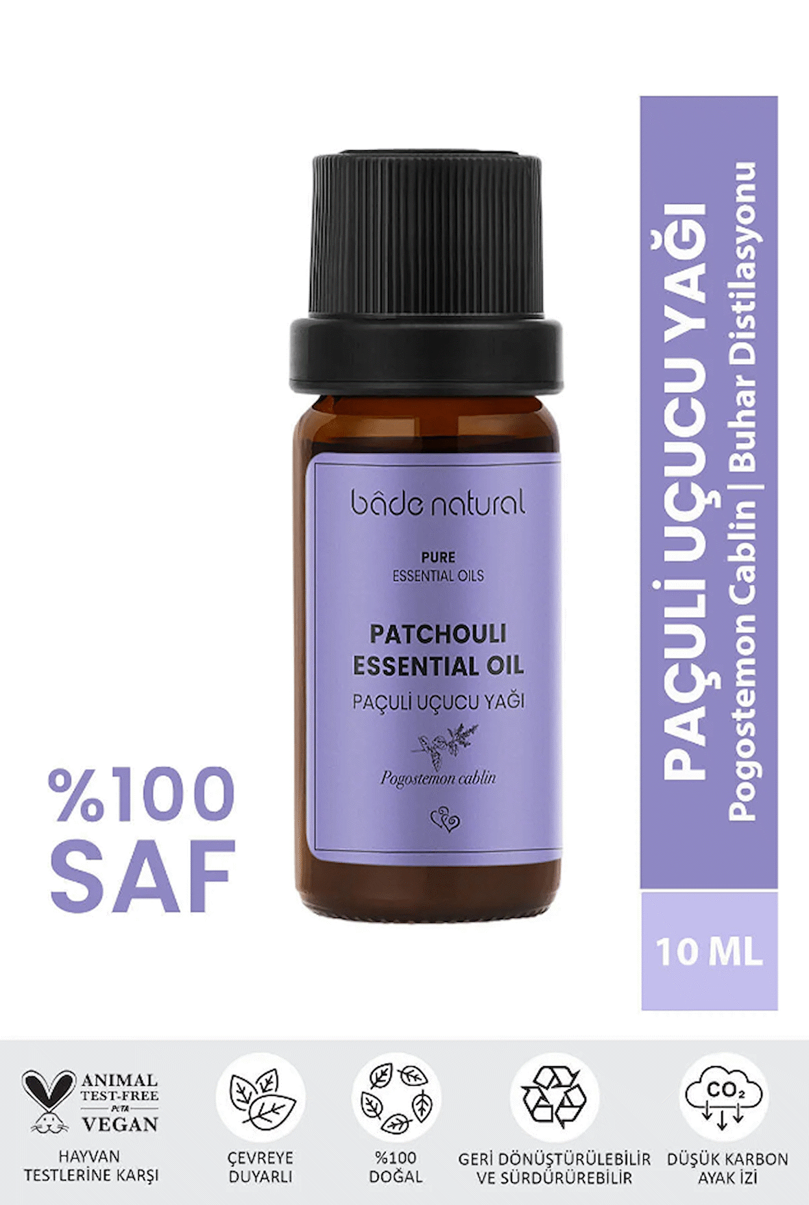 Bade Natural Paçuli Uçucu Yağı %100 Saf 10 ml