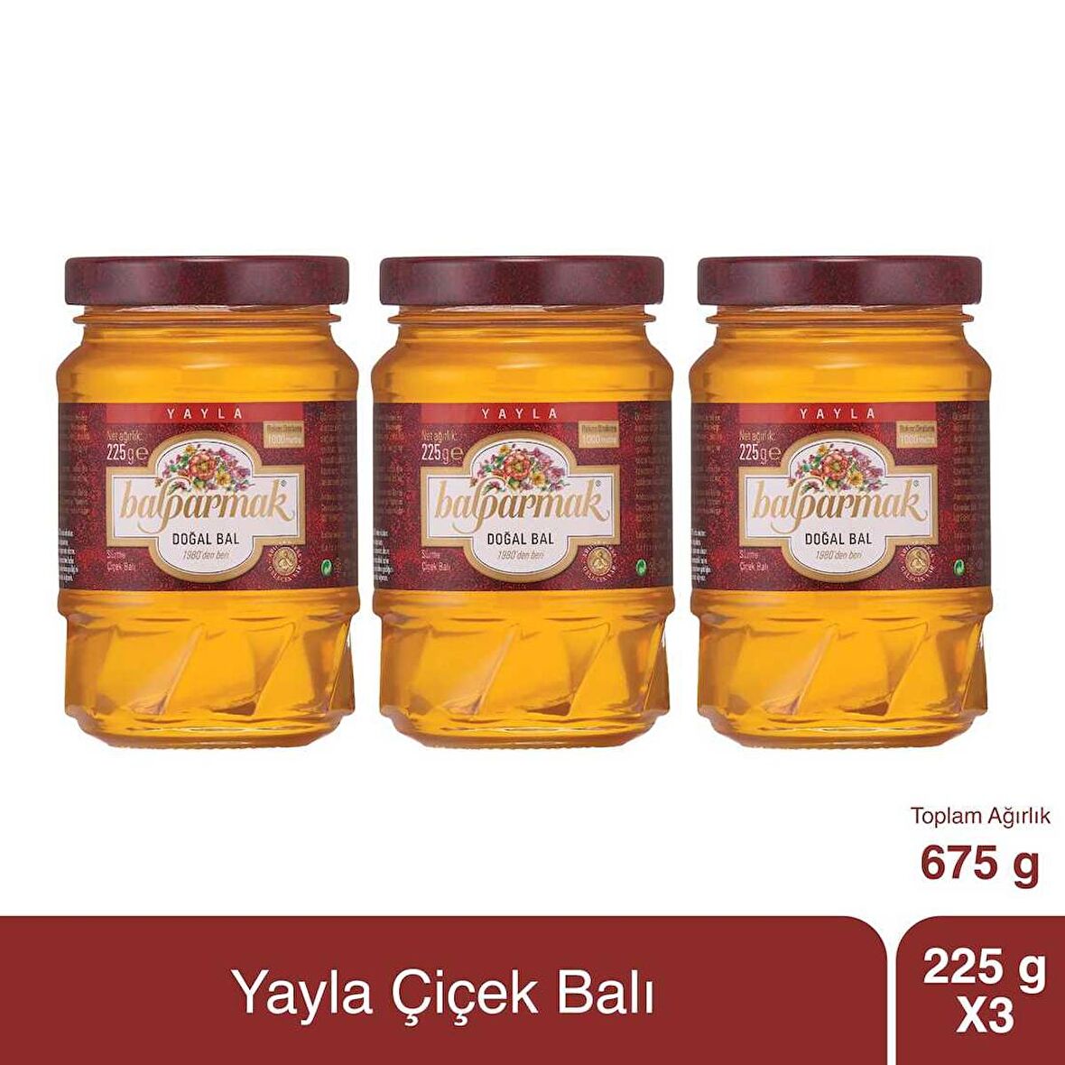 Balparmak Yayla Çiçek Balı 225 g X 3 Adet