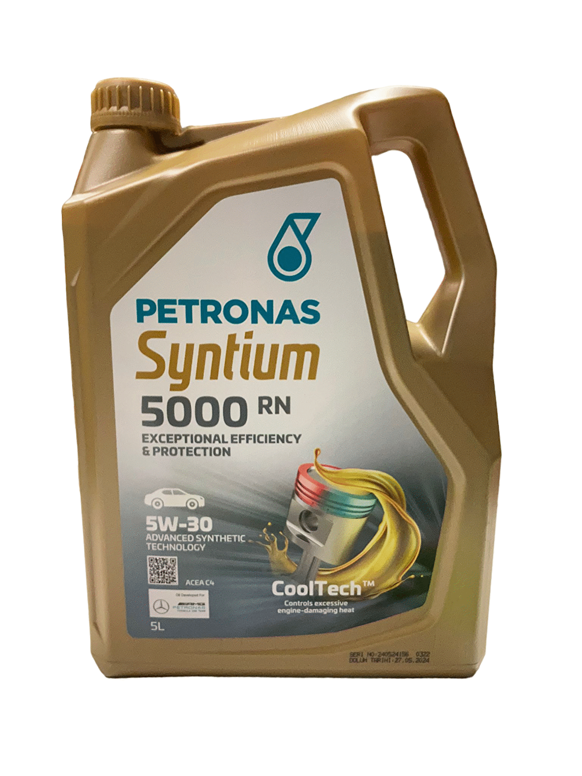 Petronas Syntium 5000 RN 5W-30 Motor Yağı 5 Litre (Üretim Yılı - 2024)